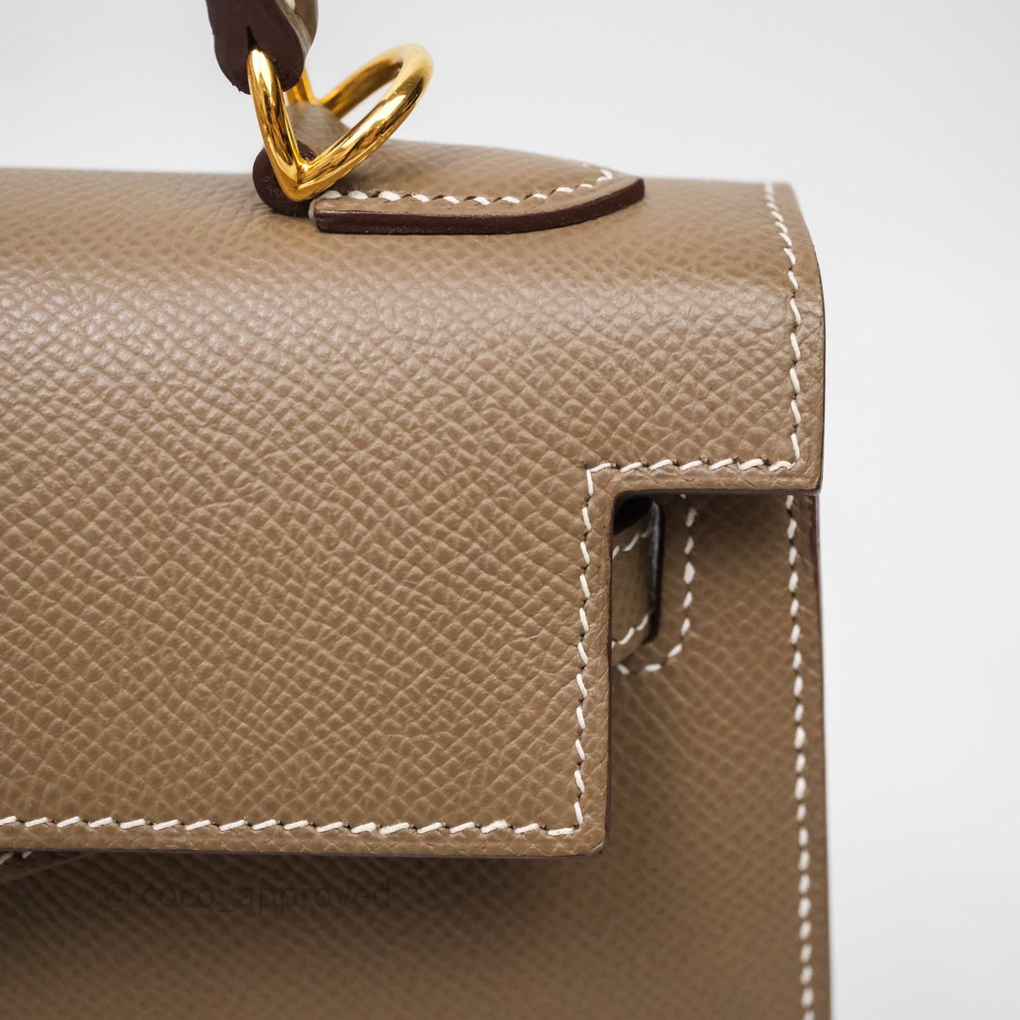Hermes Kelly 25 Etoupe 18 Epsom Gold Hardware