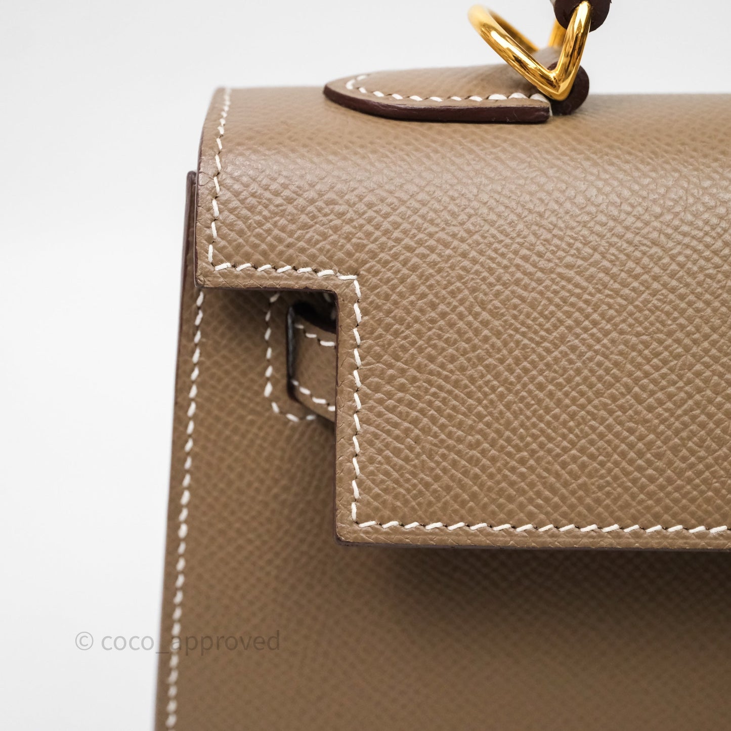 Hermes Kelly 25 Etoupe 18 Epsom Gold Hardware