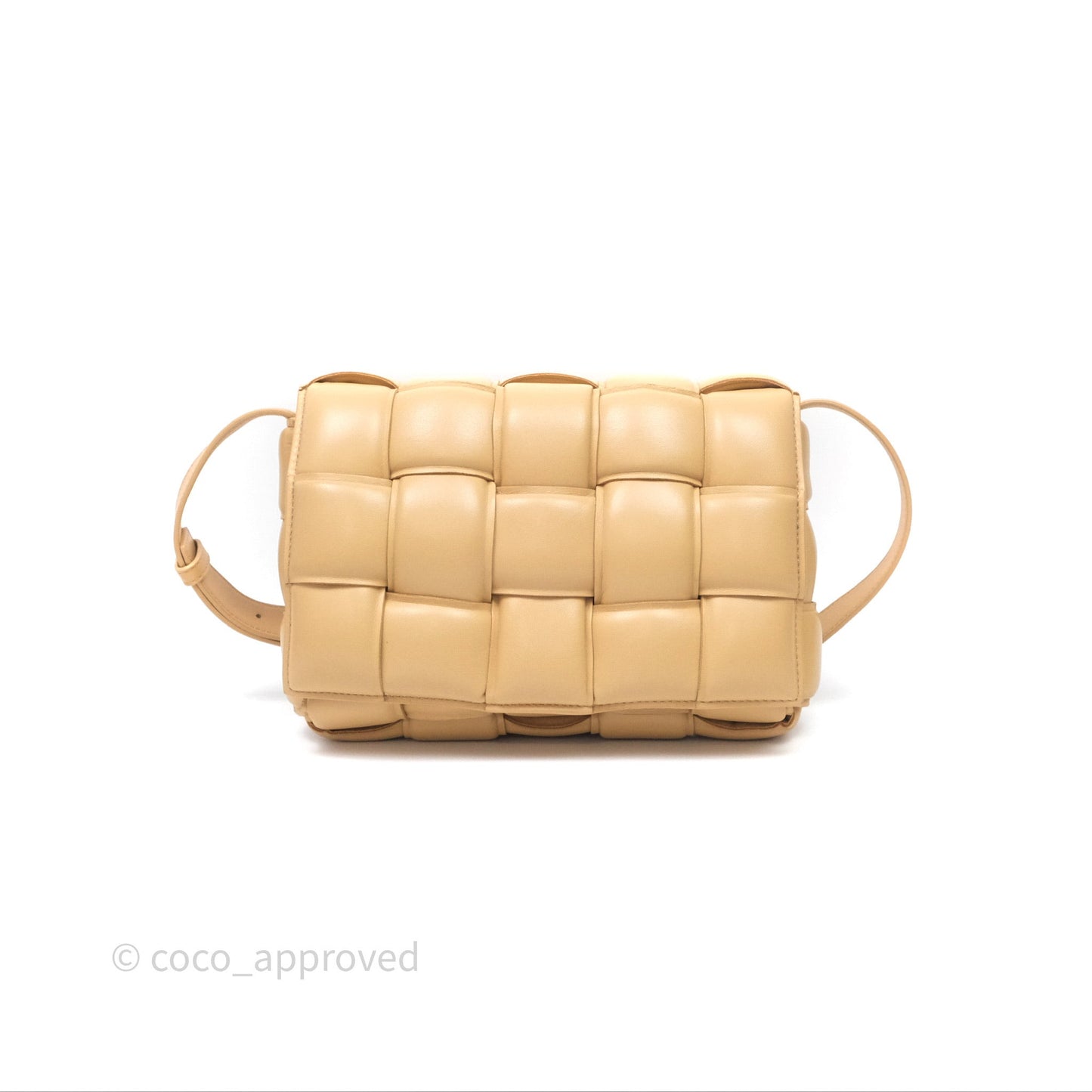 Bottega Veneta Padded Cassette Beige Lambskin