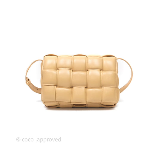 Bottega Veneta Padded Cassette Beige Lambskin