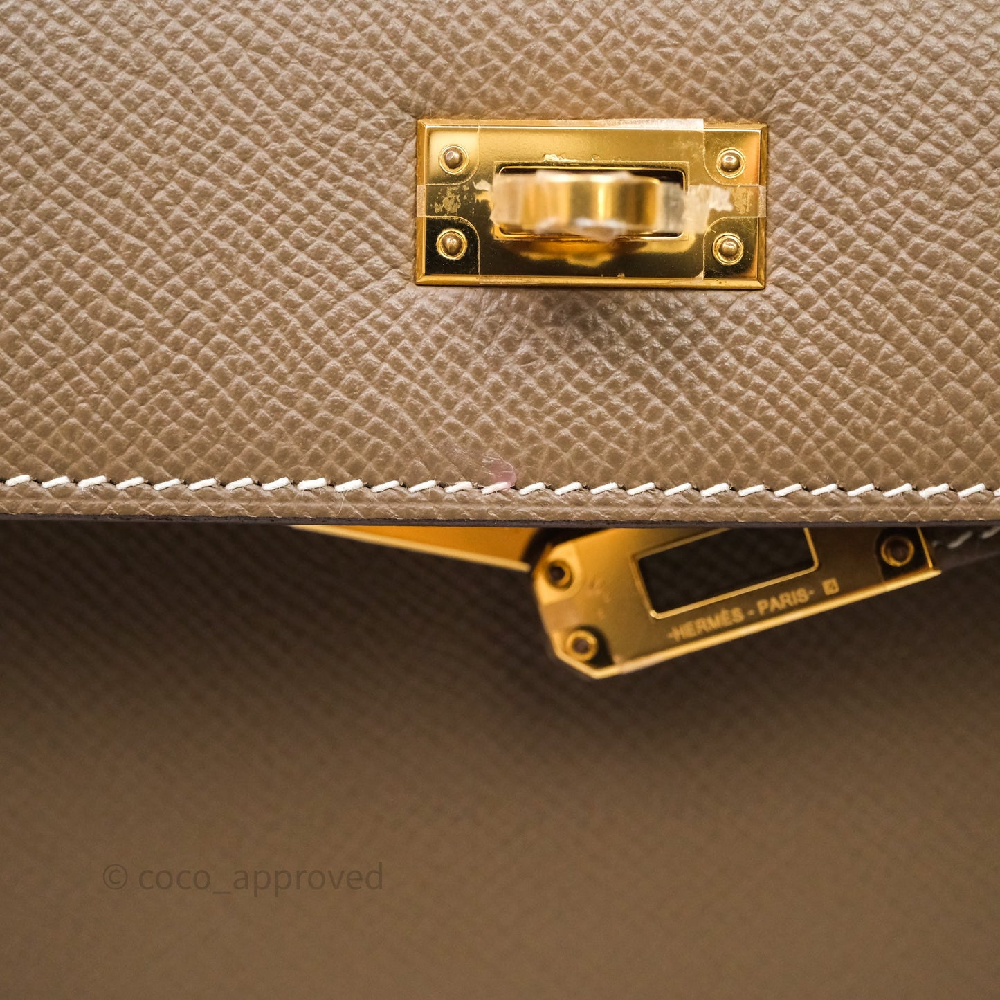 Hermes Kelly 25 Etoupe 18 Epsom Gold Hardware