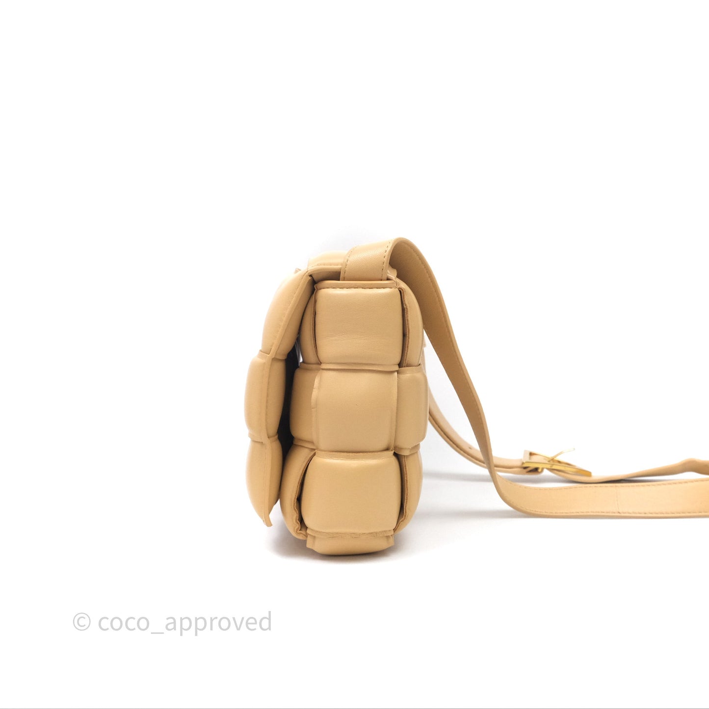 Bottega Veneta Padded Cassette Beige Lambskin