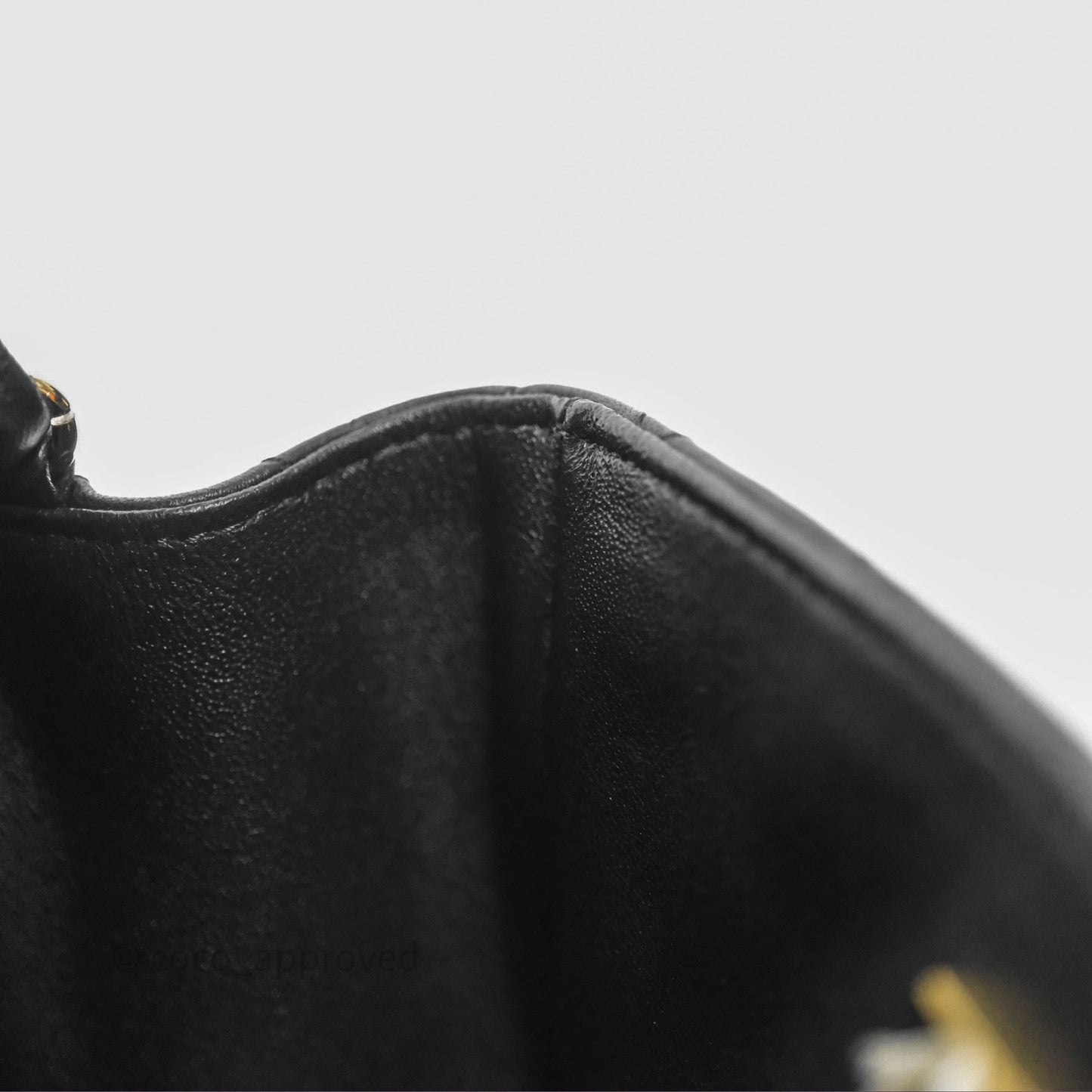 Chanel Mini Square Black Lambskin Gold Hardware