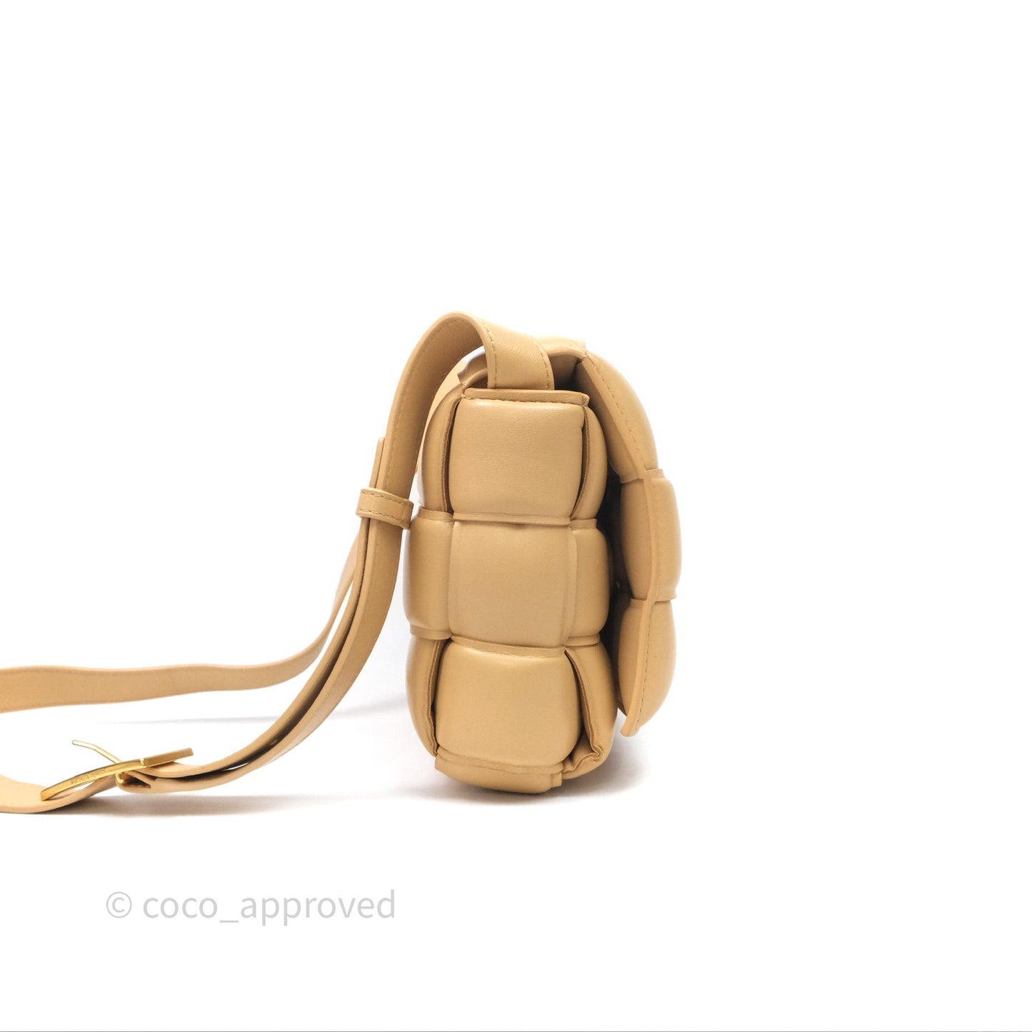 Bottega Veneta Padded Cassette Beige Lambskin