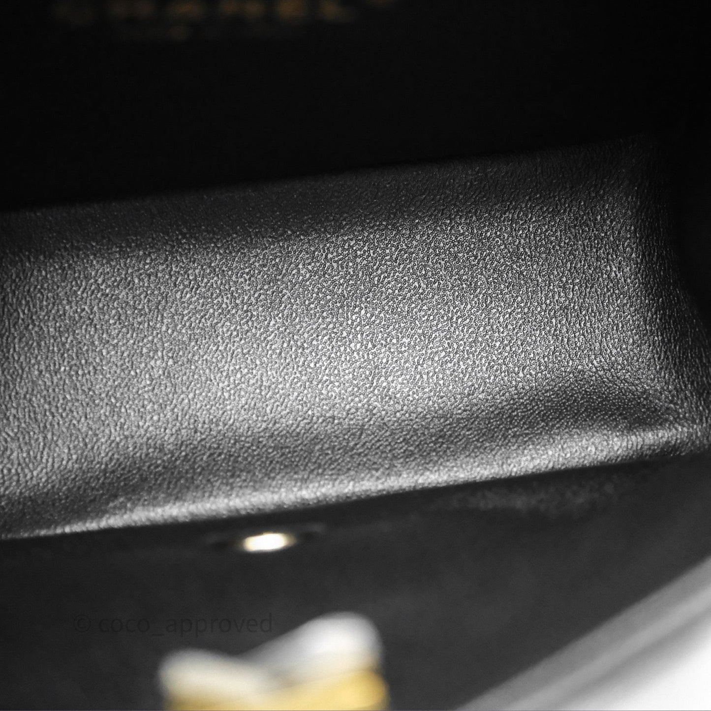 Chanel Mini Square Black Lambskin Gold Hardware