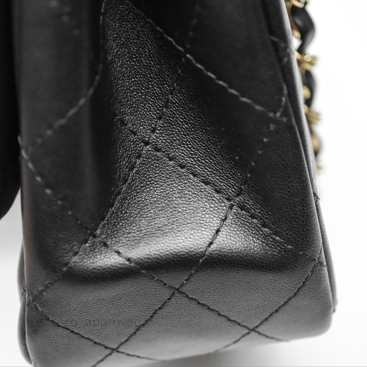 Chanel Mini Square Black Lambskin Gold Hardware