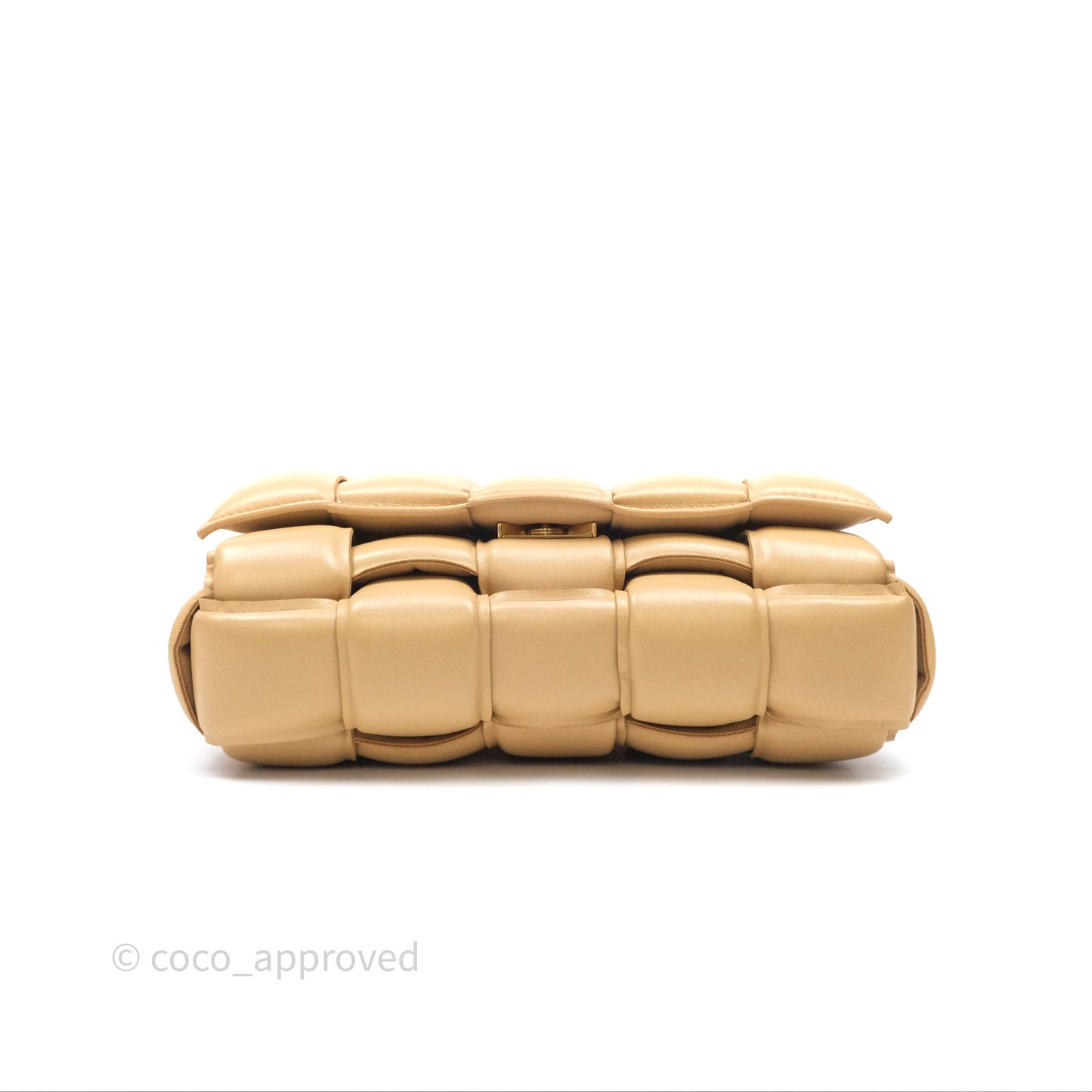 Bottega Veneta Padded Cassette Beige Lambskin