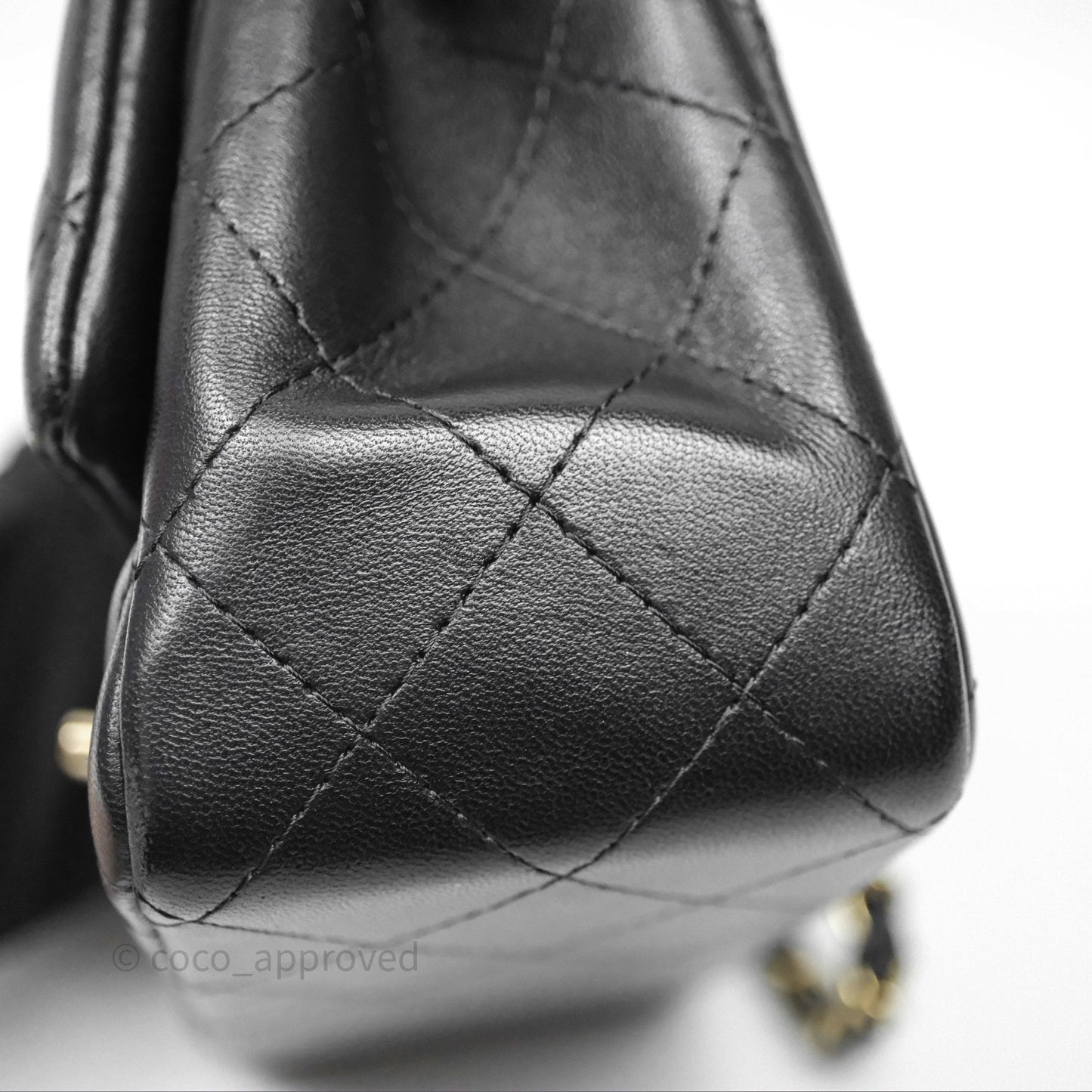 Chanel Mini Square Black Lambskin Gold Hardware