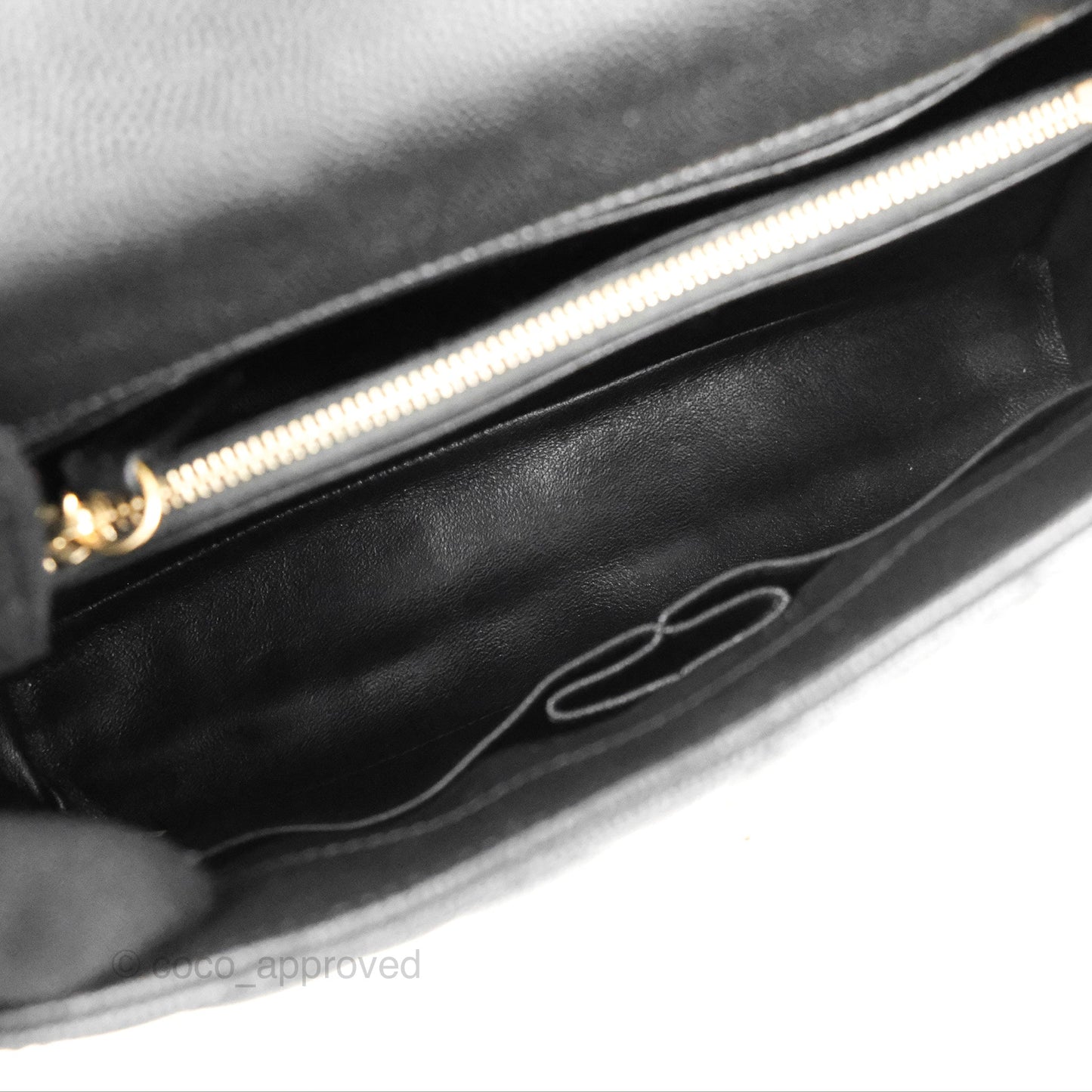 Chanel Medium Coco Handle Quilted Black Caviar Lizard Handle Gold Hardware