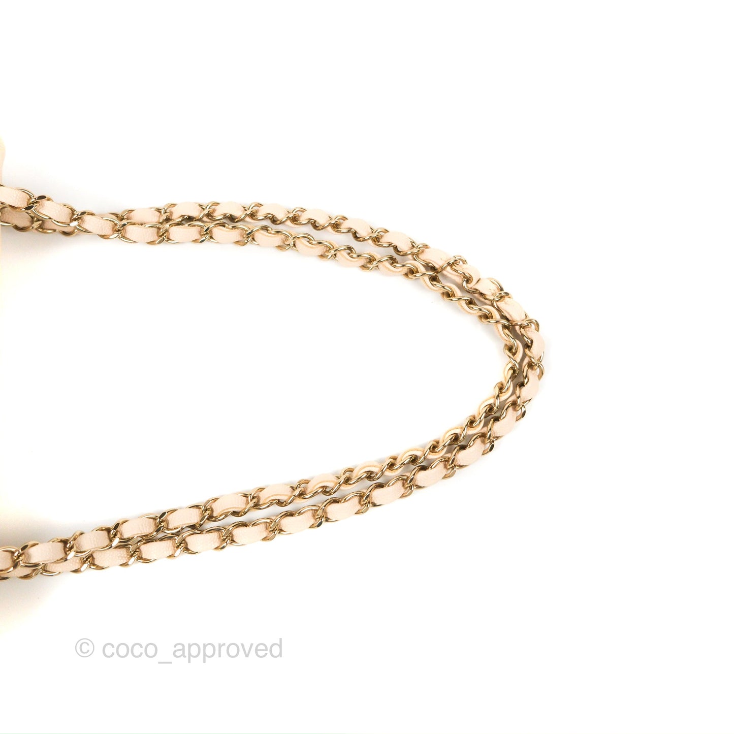 Chanel Small Classic Quilted Flap Light Ivory Beige Caviar Gold Hardware 20C