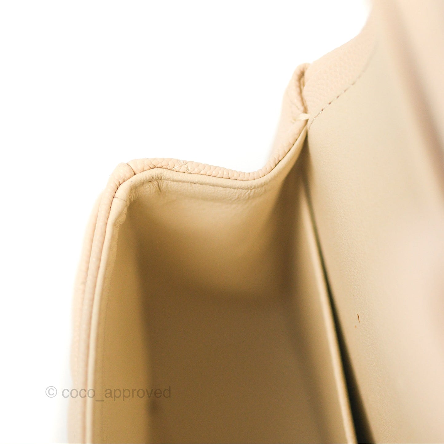 Chanel Small Classic Quilted Flap Light Ivory Beige Caviar Gold Hardware 20C