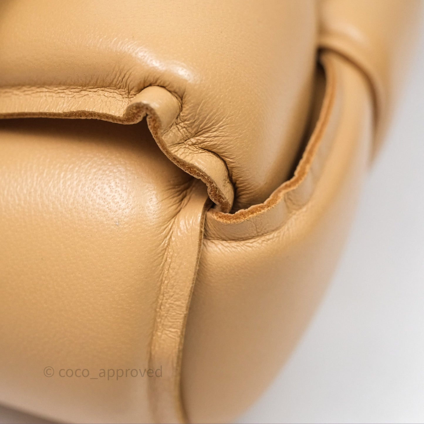 Bottega Veneta Padded Cassette Beige Lambskin