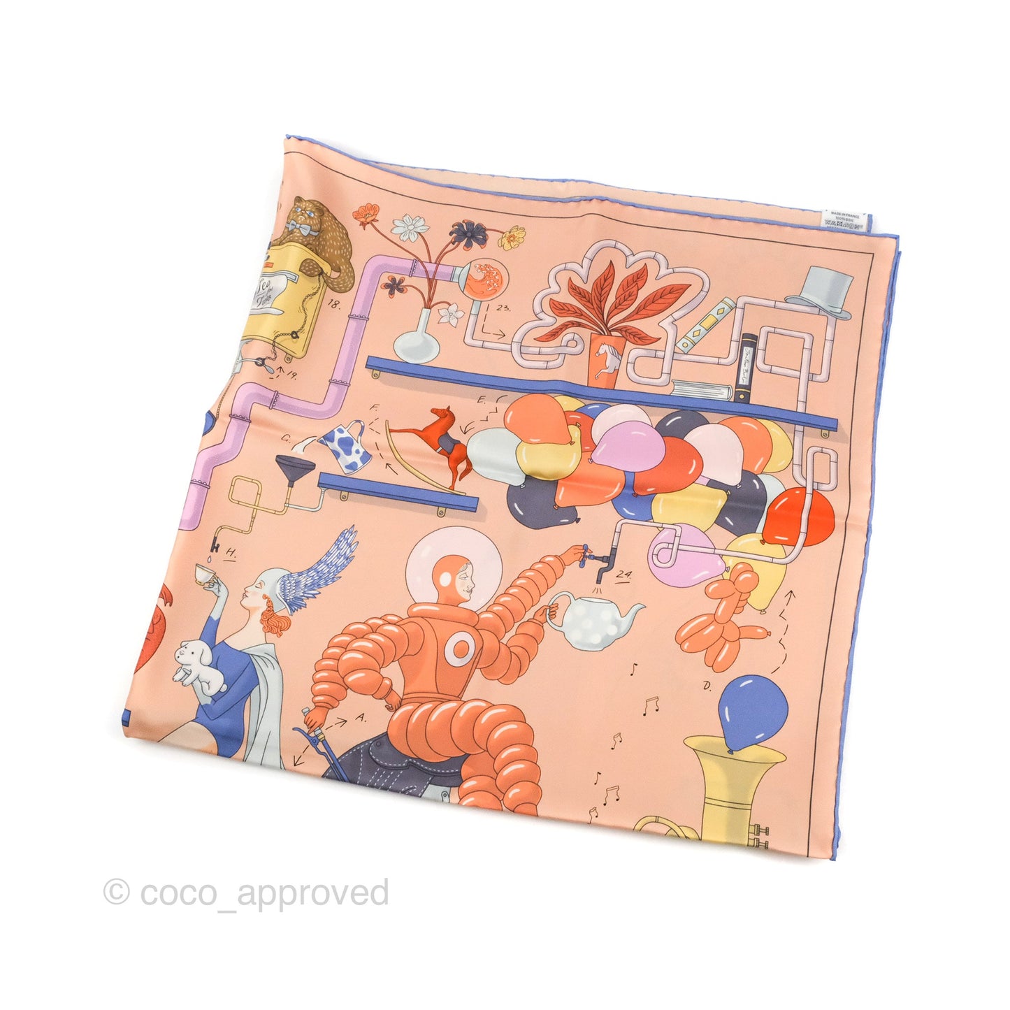 Hermès Tea for Two Silk Scarf 90
