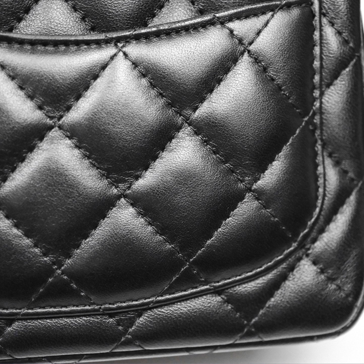 Chanel Mini Square Black Lambskin Gold Hardware