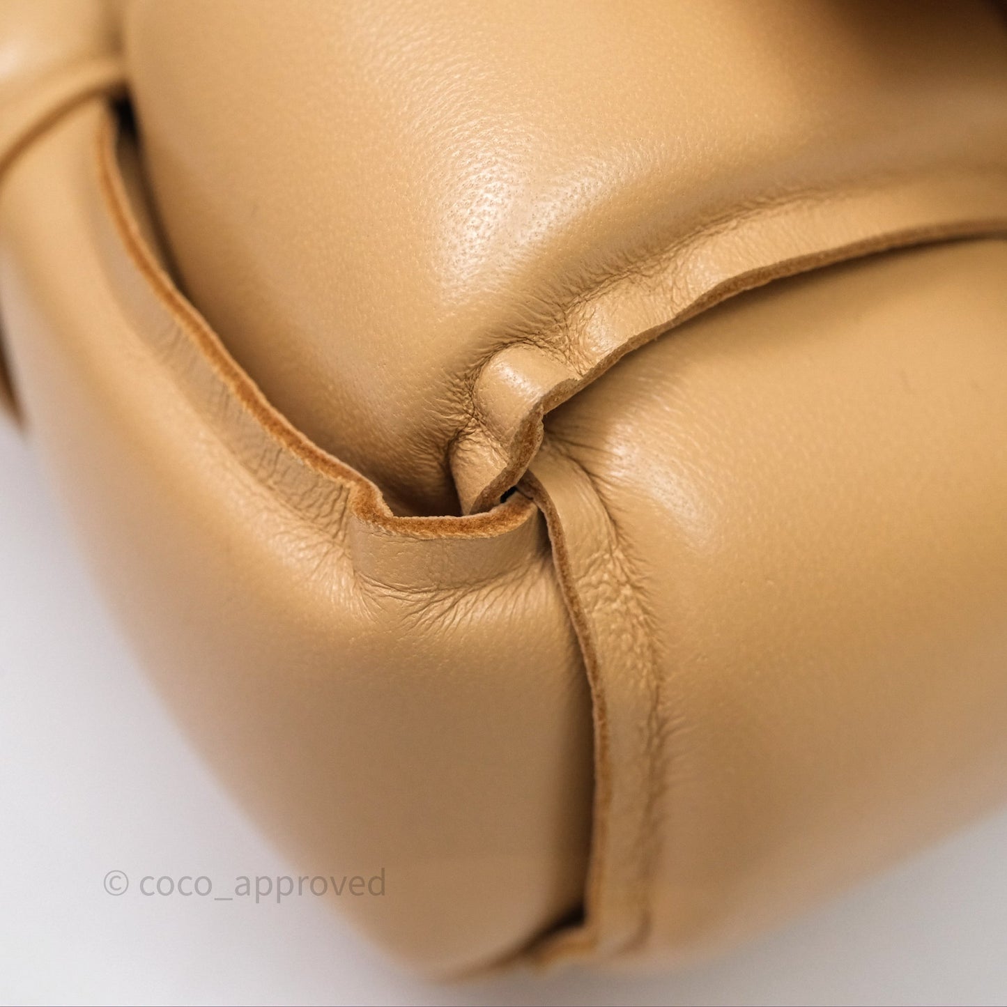 Bottega Veneta Padded Cassette Beige Lambskin