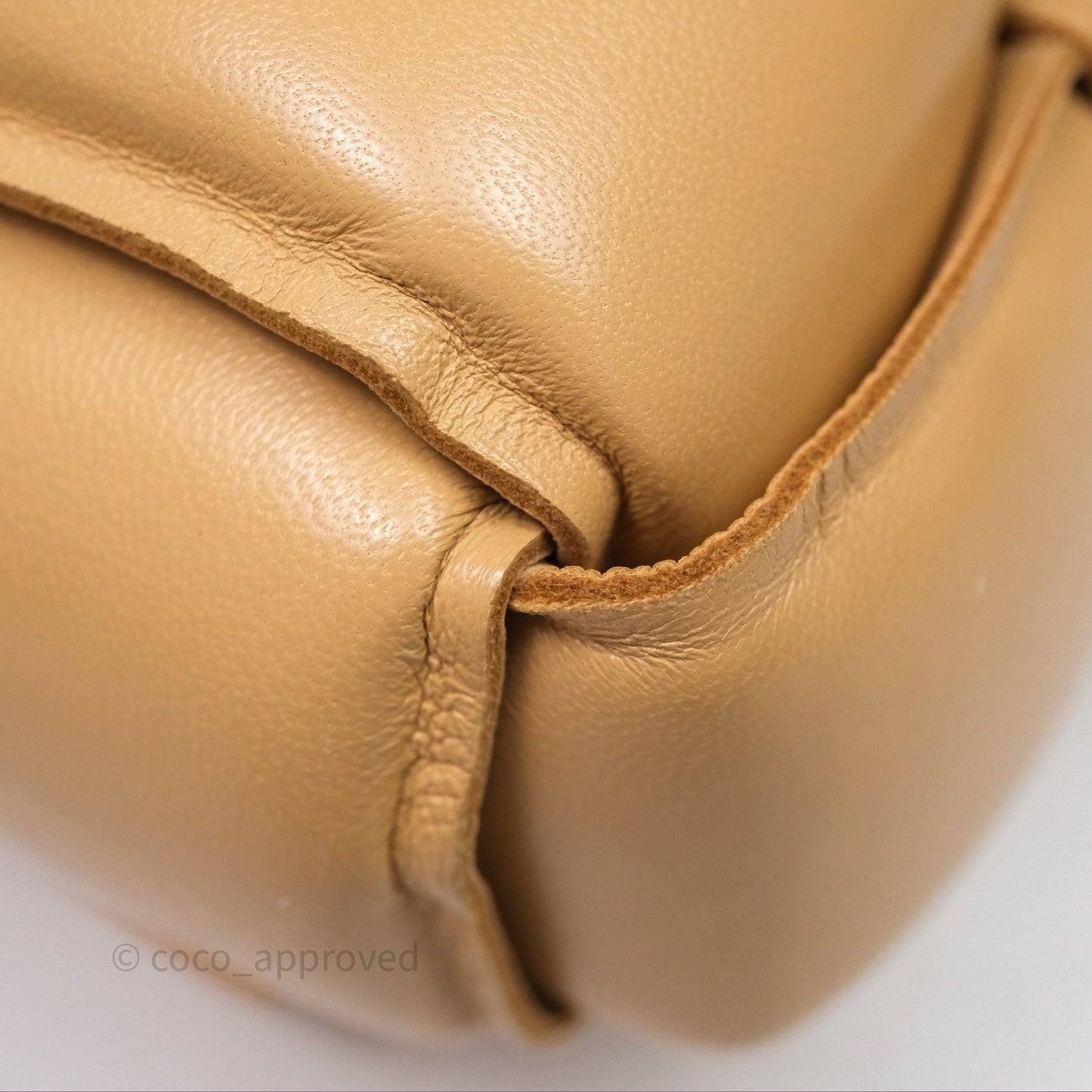 Bottega Veneta Padded Cassette Beige Lambskin