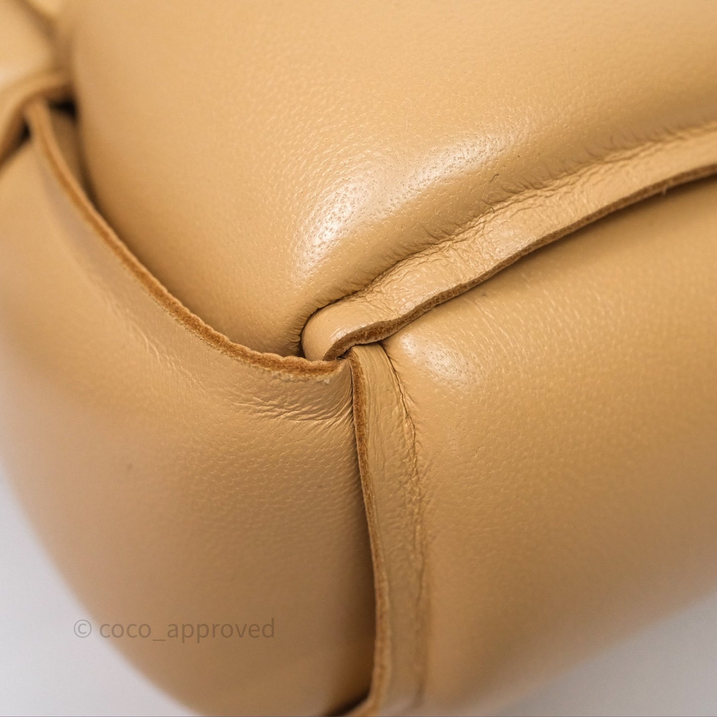 Bottega Veneta Padded Cassette Beige Lambskin