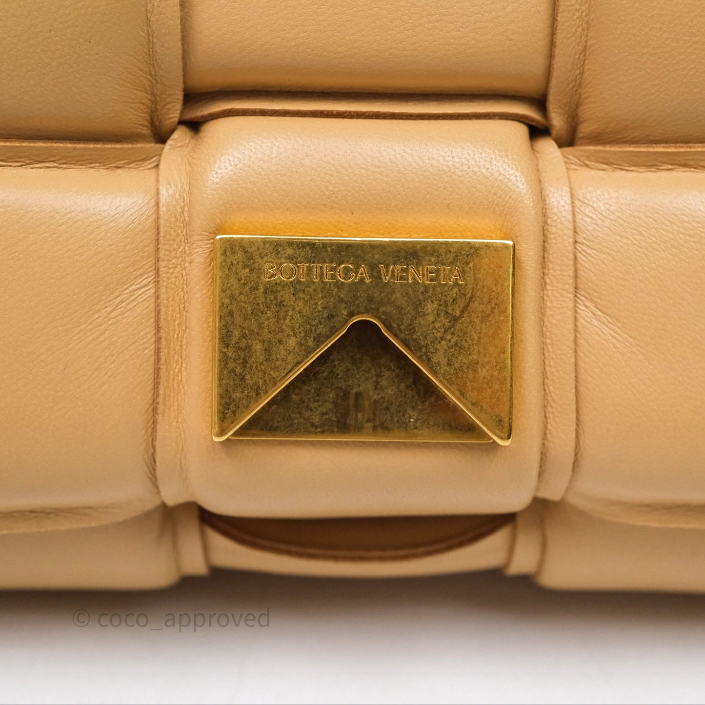 Bottega Veneta Padded Cassette Beige Lambskin