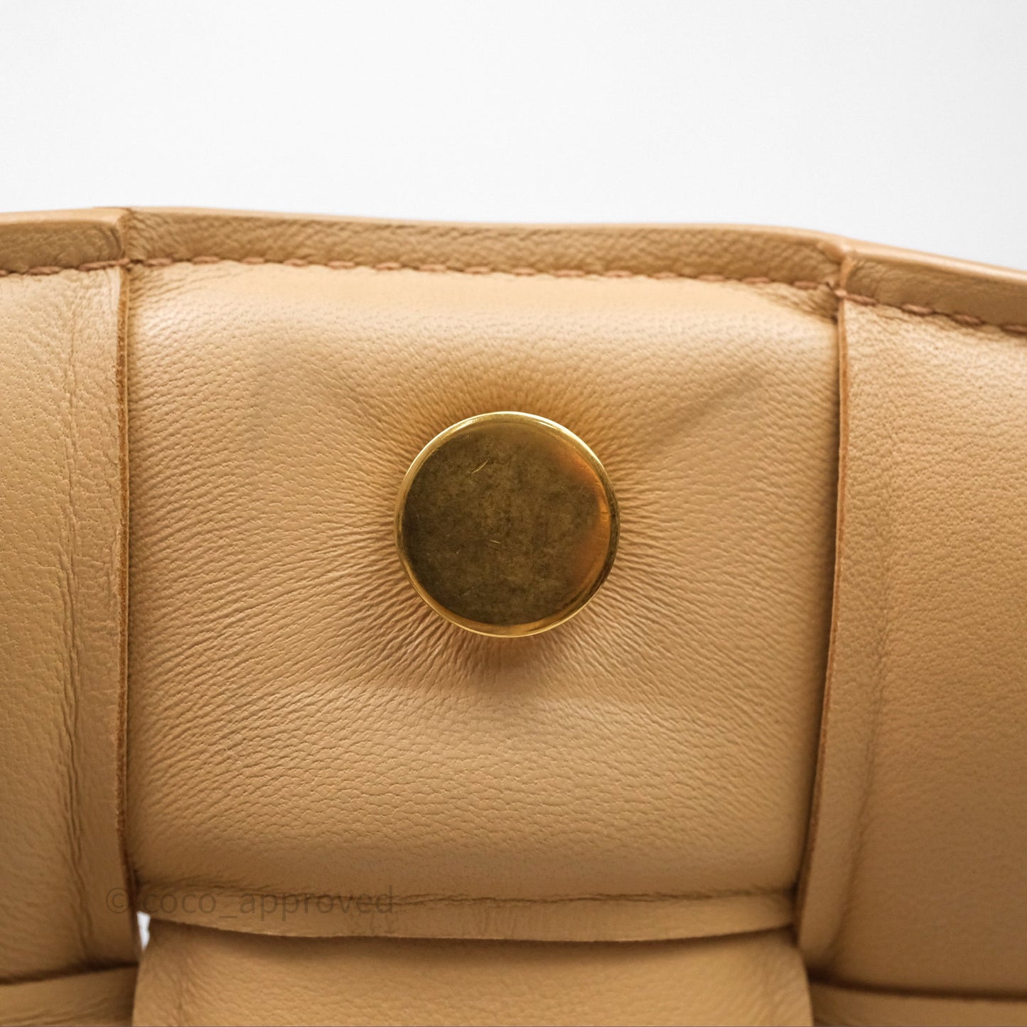 Bottega Veneta Padded Cassette Beige Lambskin