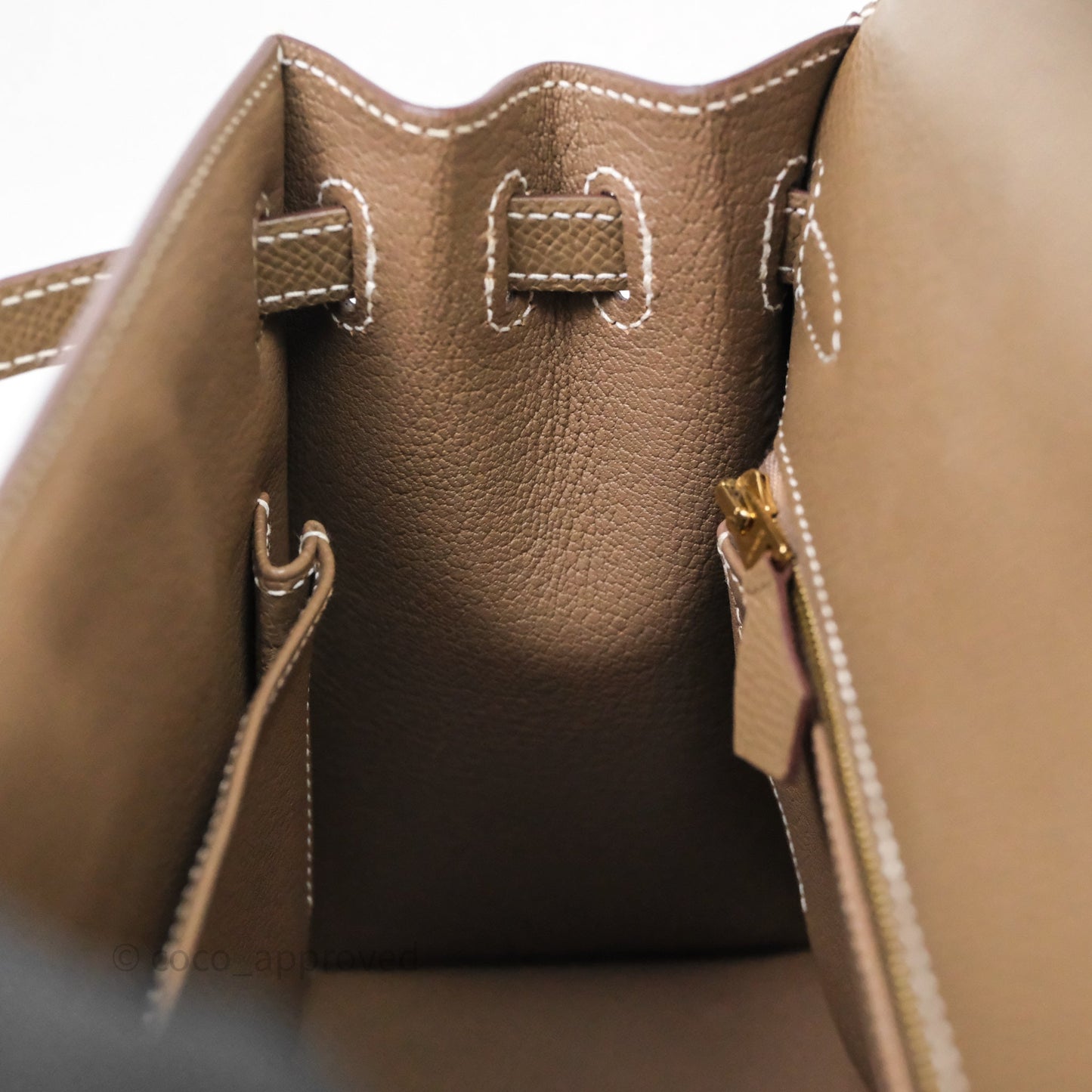 Hermes Kelly 25 Etoupe 18 Epsom Gold Hardware