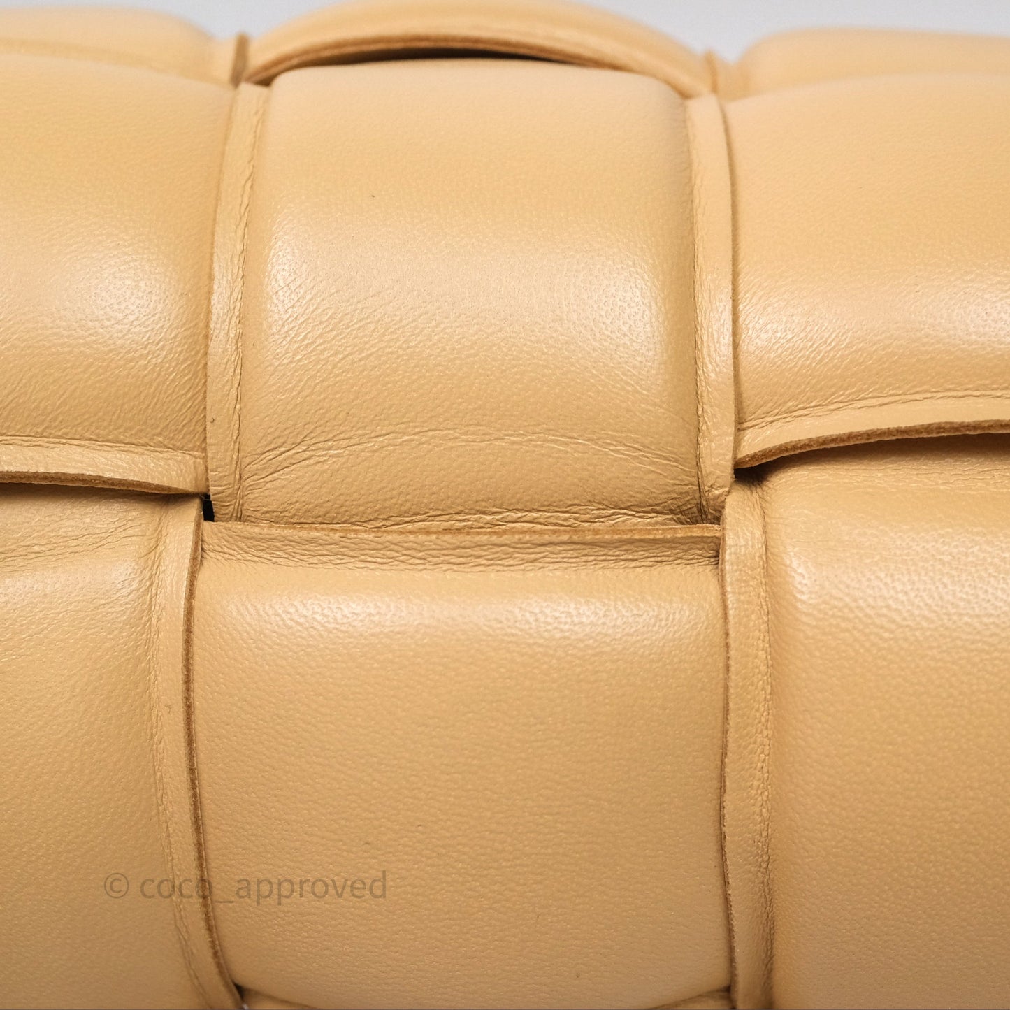 Bottega Veneta Padded Cassette Beige Lambskin
