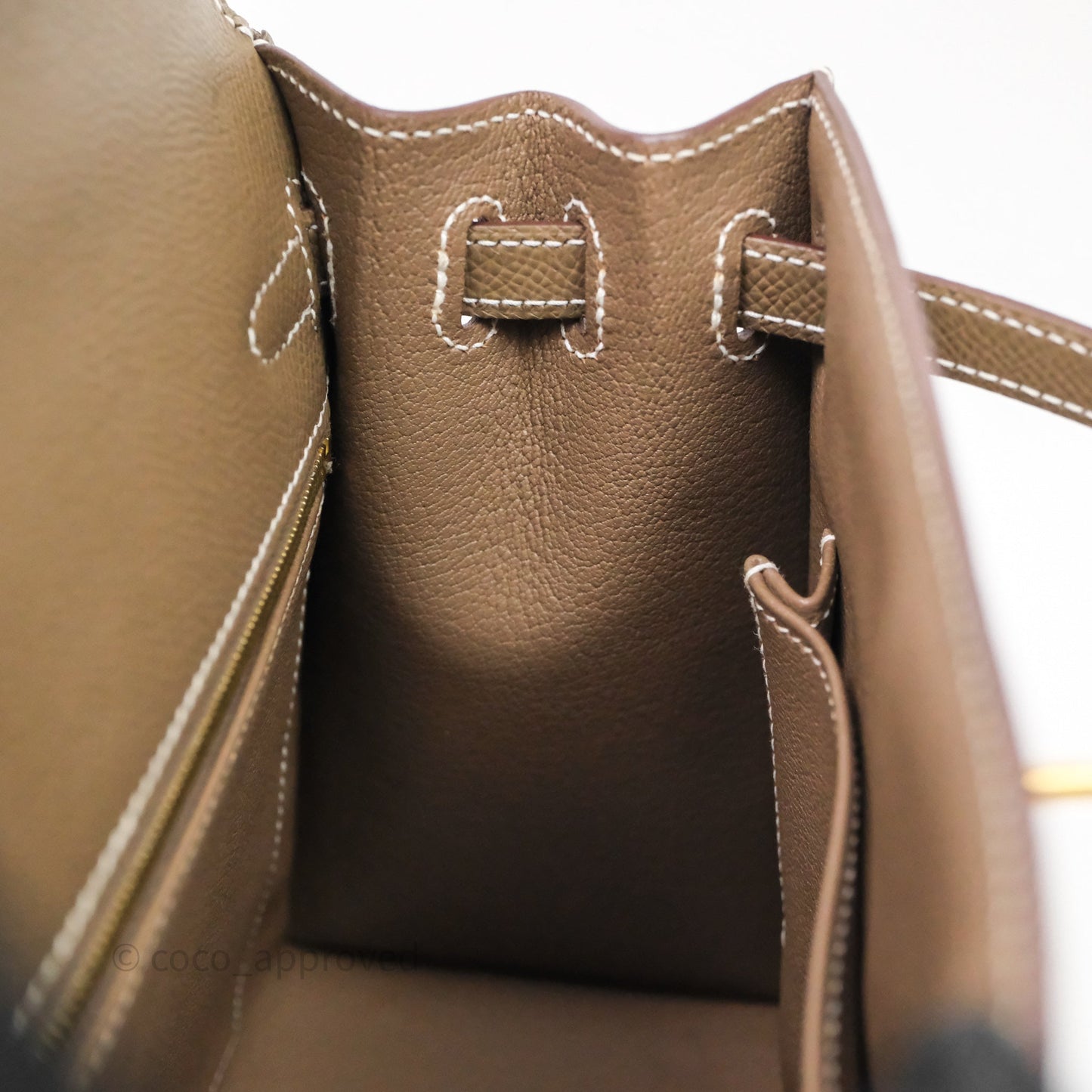 Hermes Kelly 25 Etoupe 18 Epsom Gold Hardware