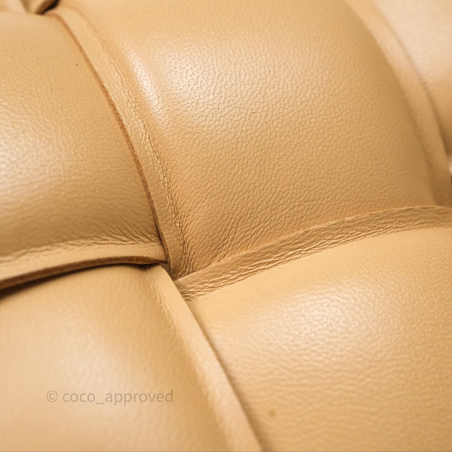 Bottega Veneta Padded Cassette Beige Lambskin