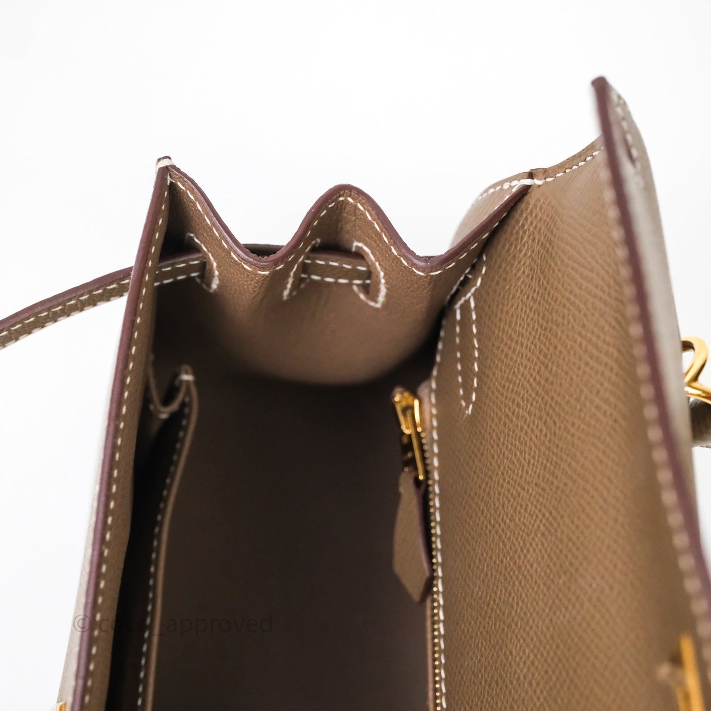 Hermes Kelly 25 Etoupe 18 Epsom Gold Hardware