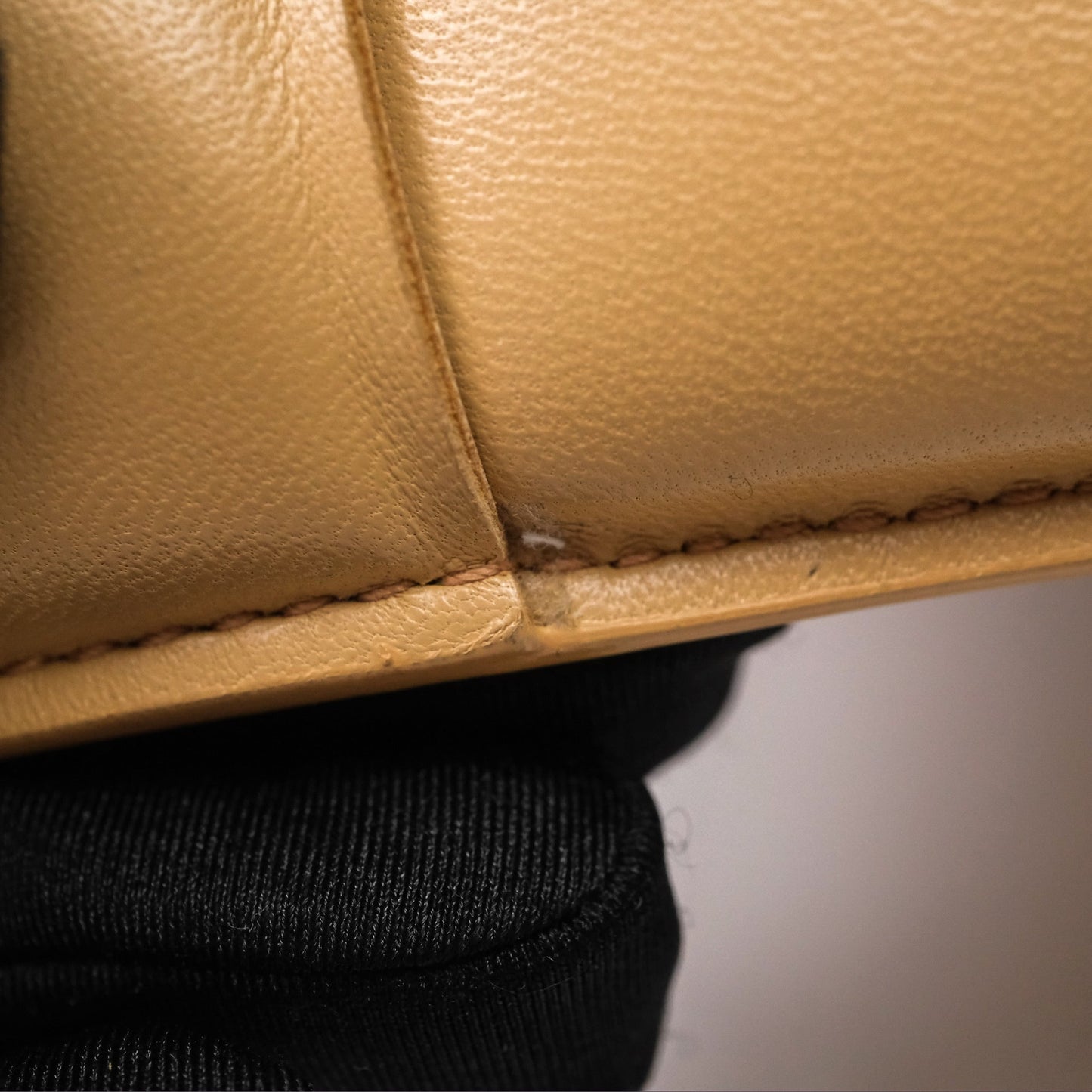 Bottega Veneta Padded Cassette Beige Lambskin