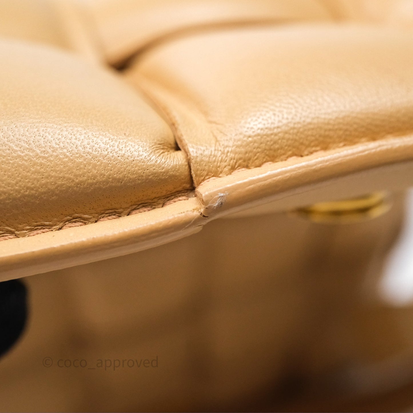 Bottega Veneta Padded Cassette Beige Lambskin