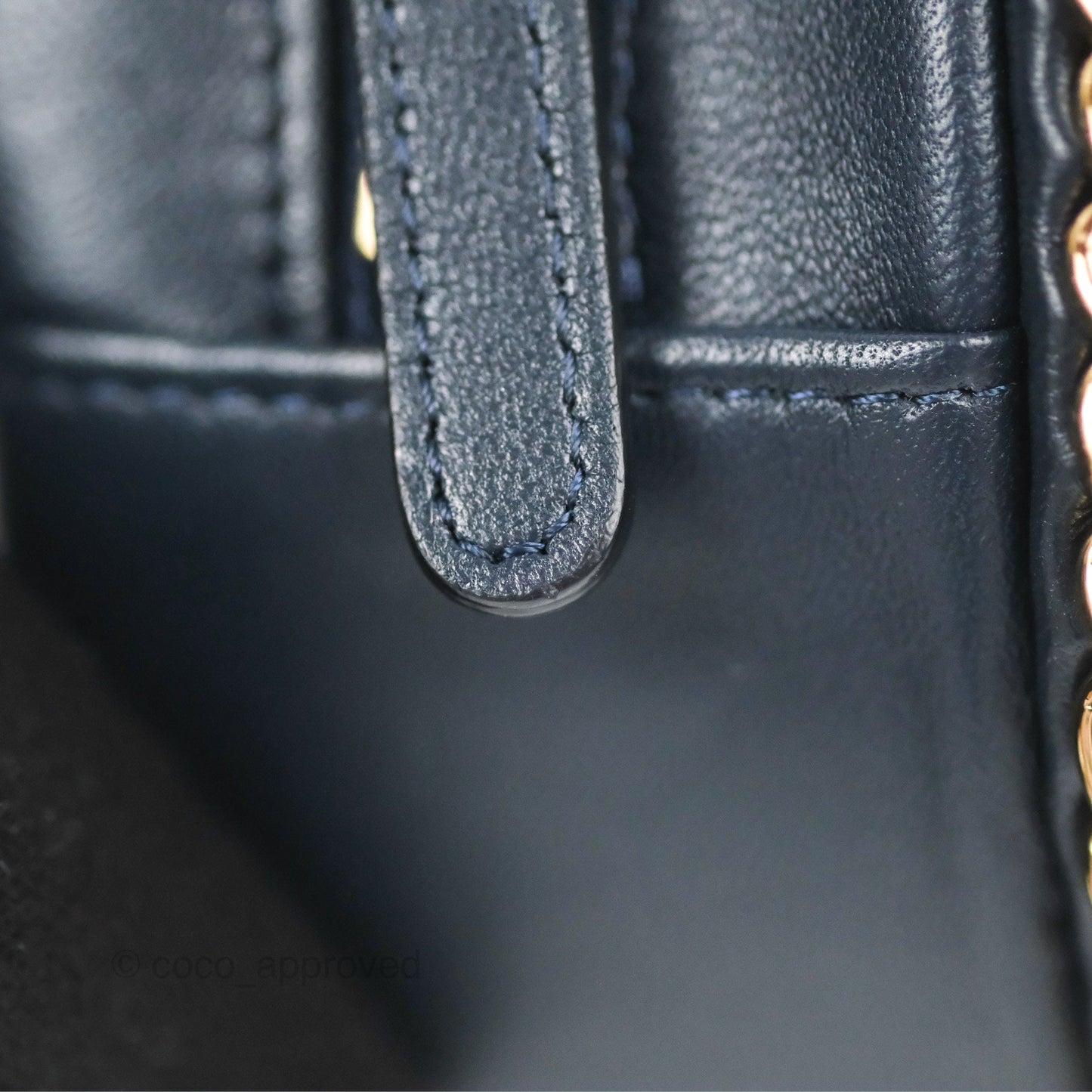 Chanel Quilted Chain Around Circle Bag Dark Navy Lambskin Gold Hardware