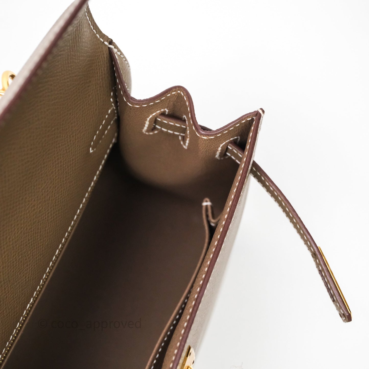 Hermes Kelly 25 Etoupe 18 Epsom Gold Hardware