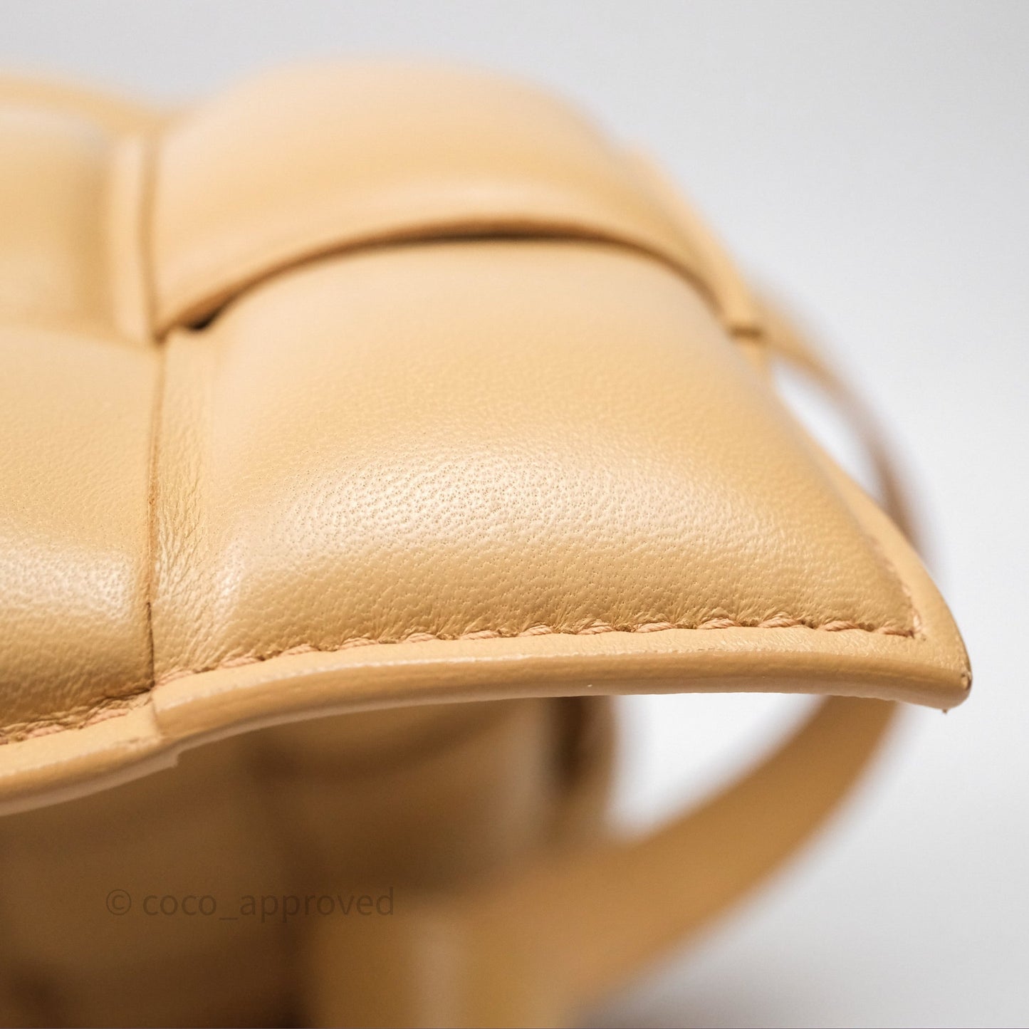 Bottega Veneta Padded Cassette Beige Lambskin