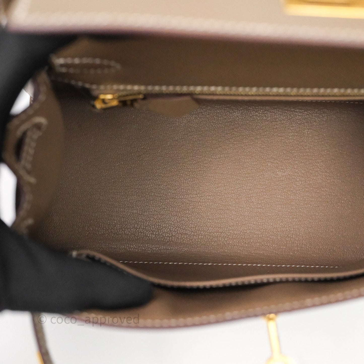 Hermes Kelly 25 Etoupe 18 Epsom Gold Hardware