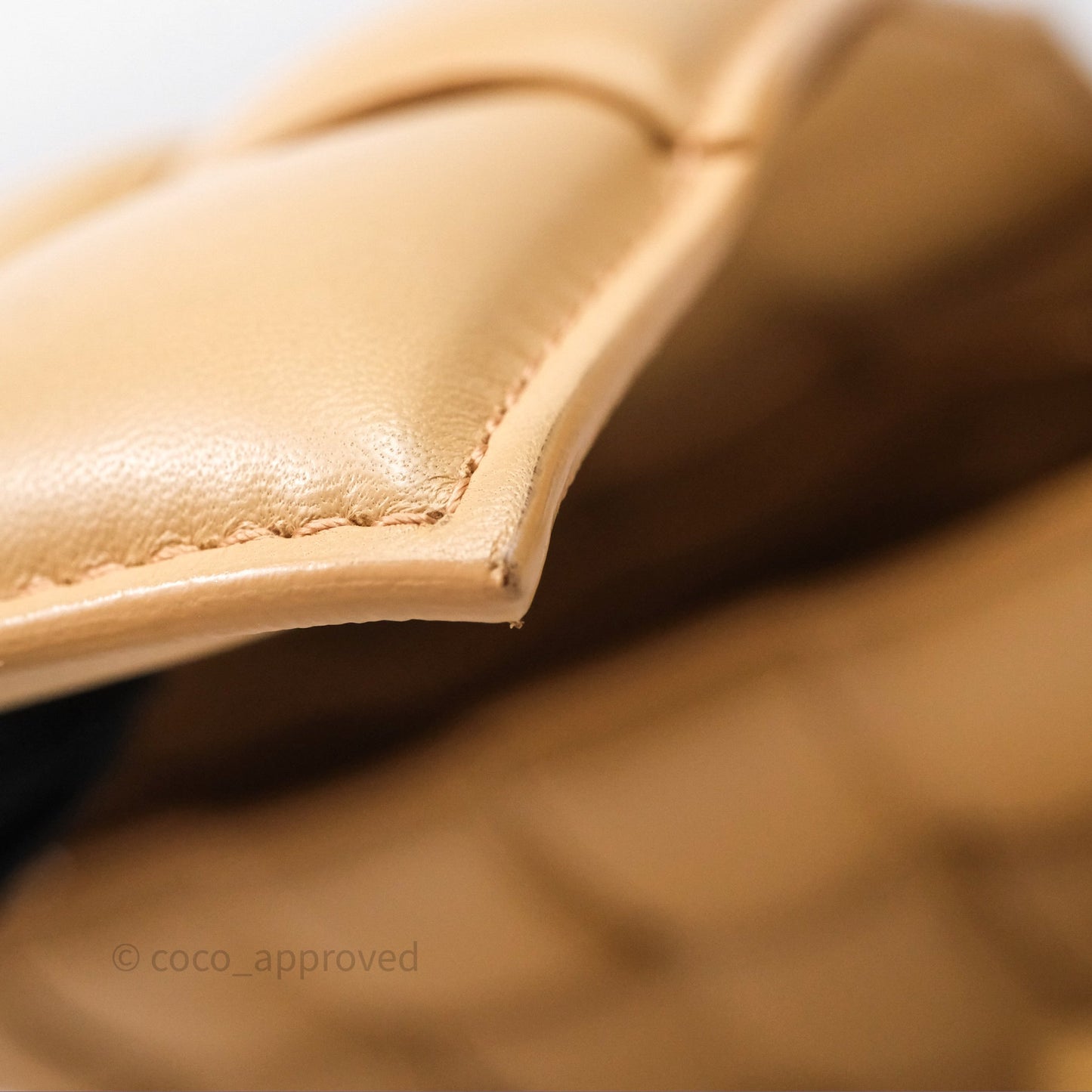 Bottega Veneta Padded Cassette Beige Lambskin