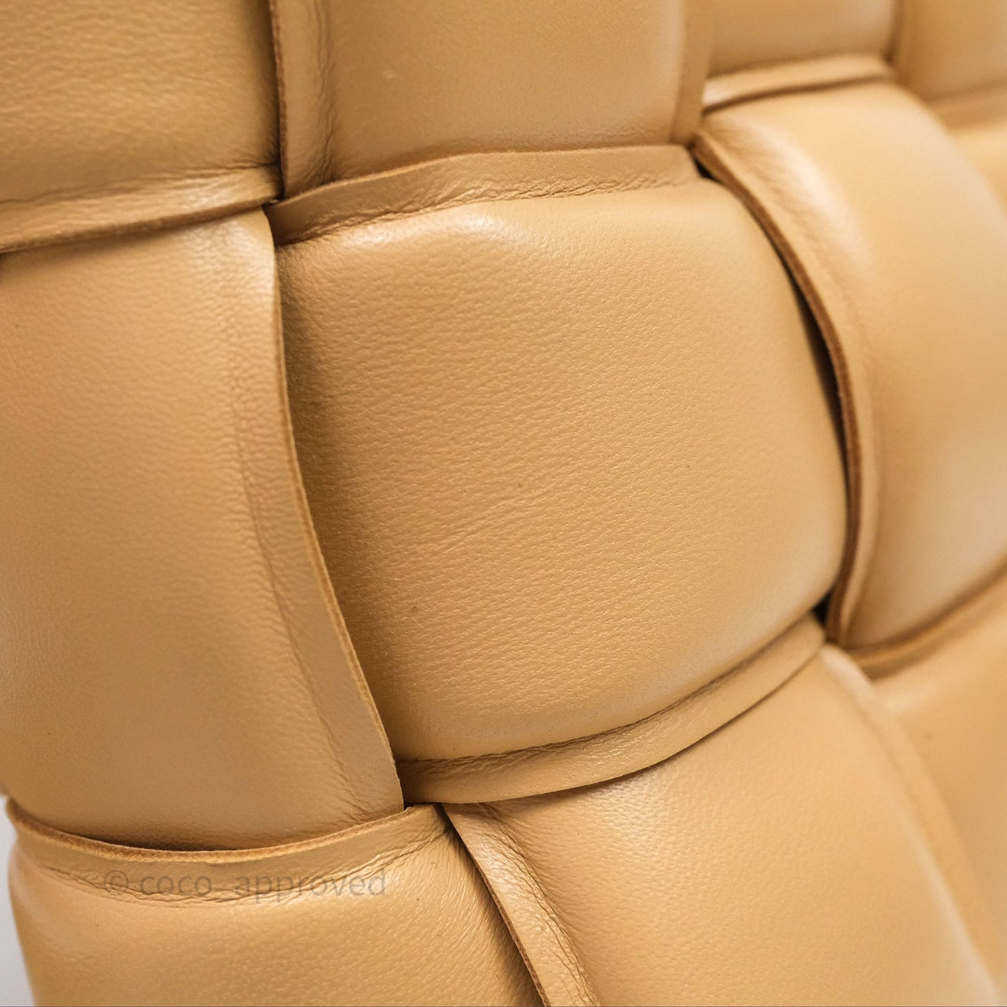 Bottega Veneta Padded Cassette Beige Lambskin