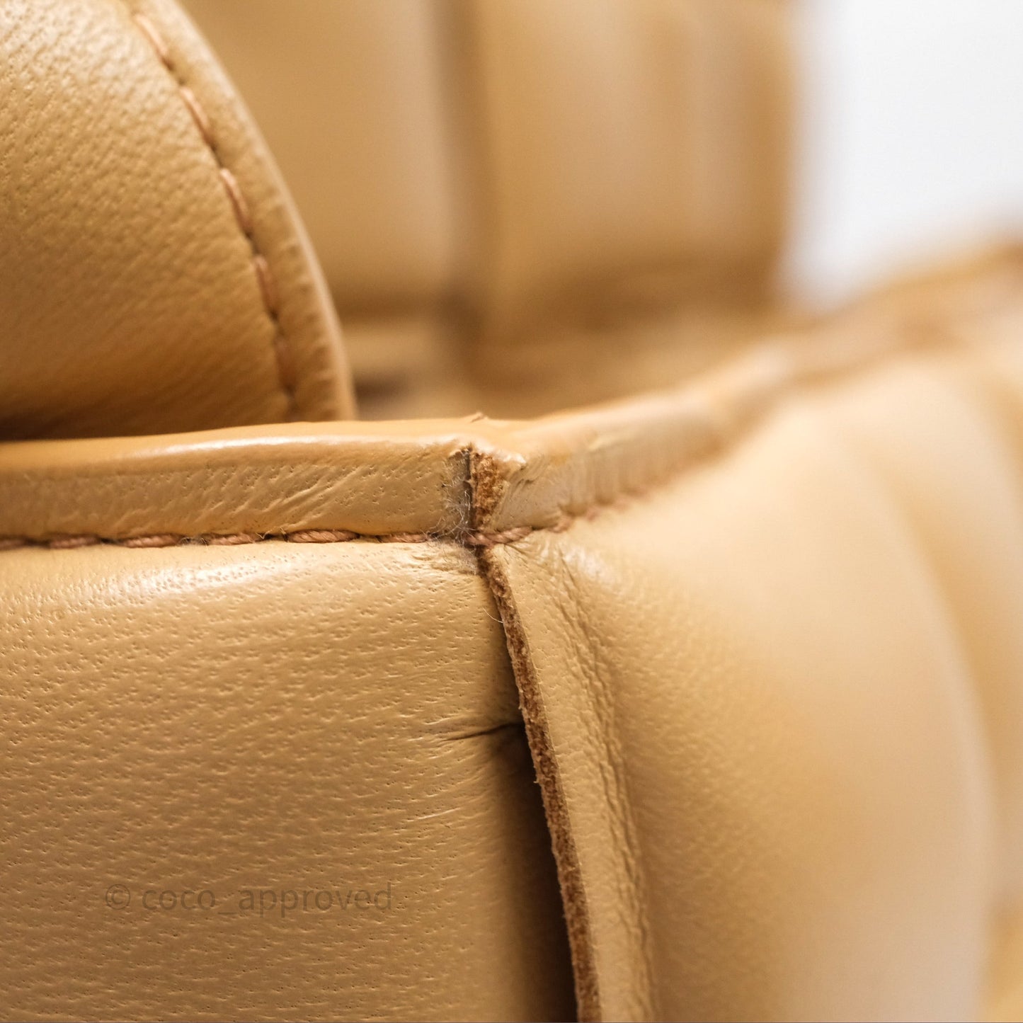 Bottega Veneta Padded Cassette Beige Lambskin