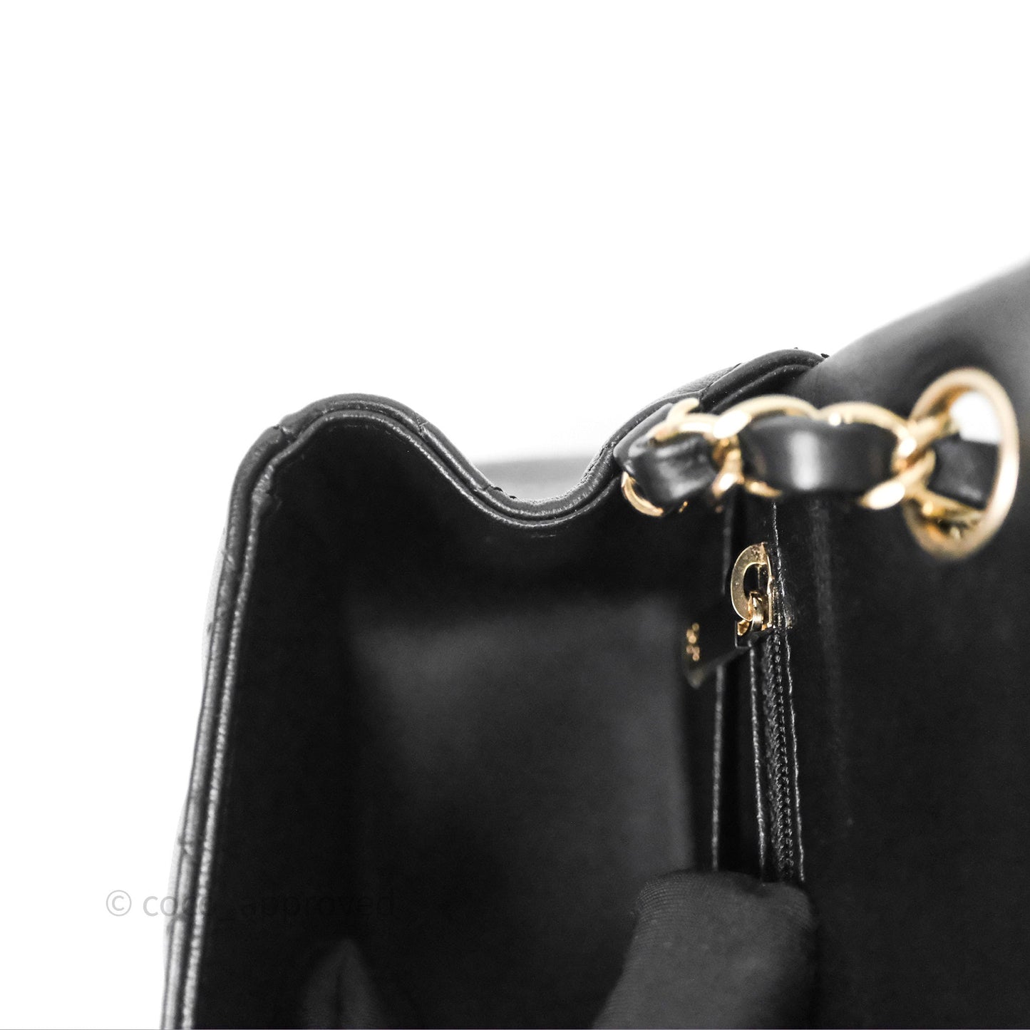 Chanel Mini Square Black Lambskin Gold Hardware