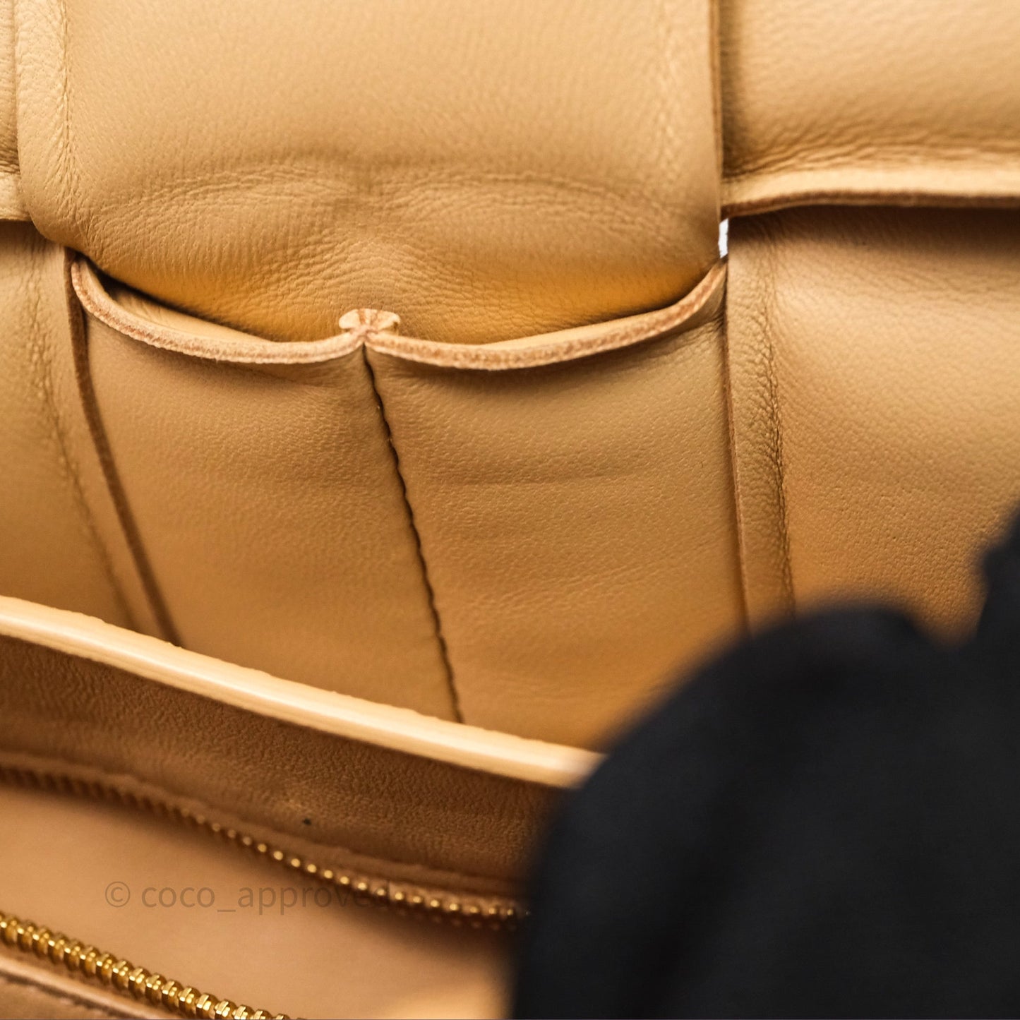 Bottega Veneta Padded Cassette Beige Lambskin