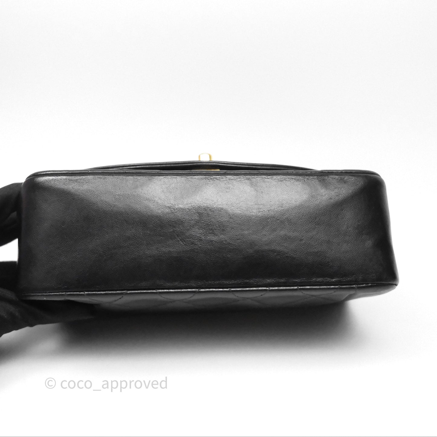Chanel Vintage Small Diana Bag Quilted Black Lambskin 24K Gold Hardware