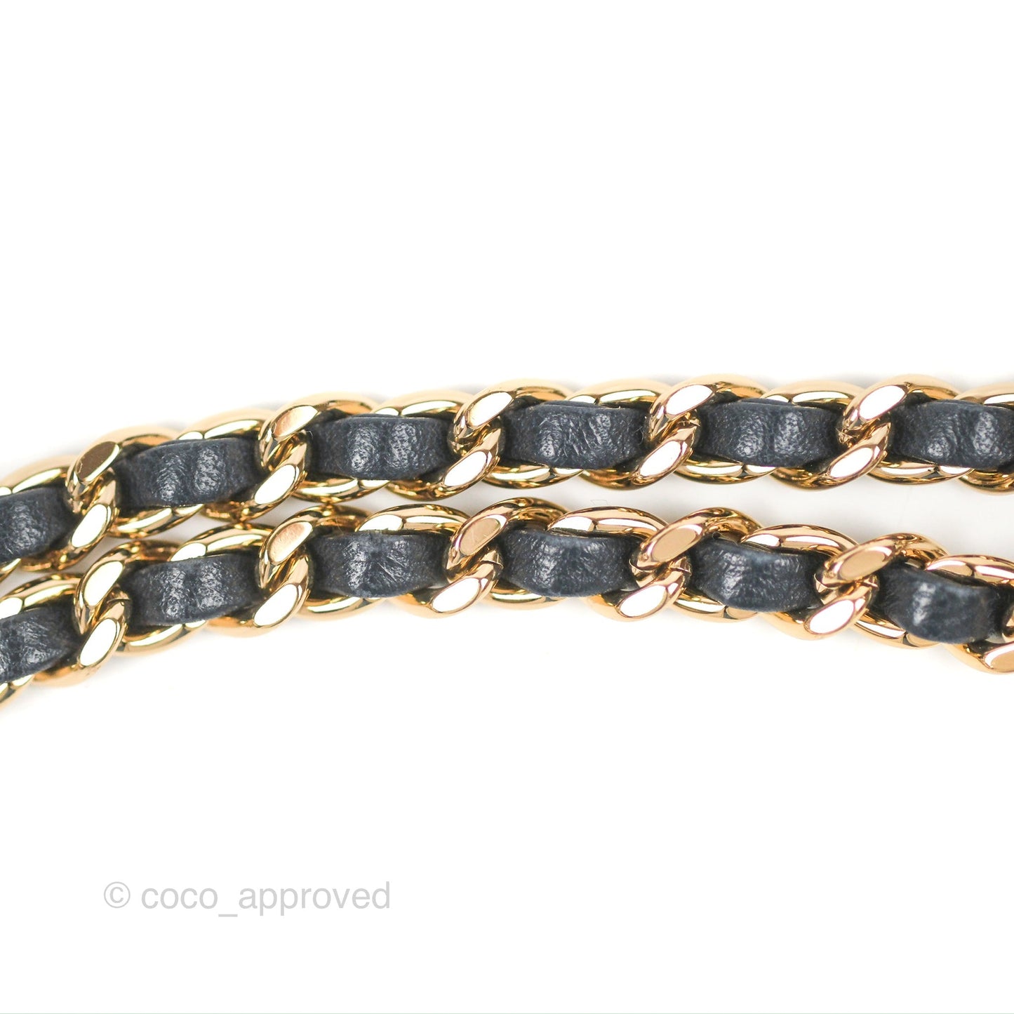Chanel Quilted Chain Around Circle Bag Dark Navy Lambskin Gold Hardware
