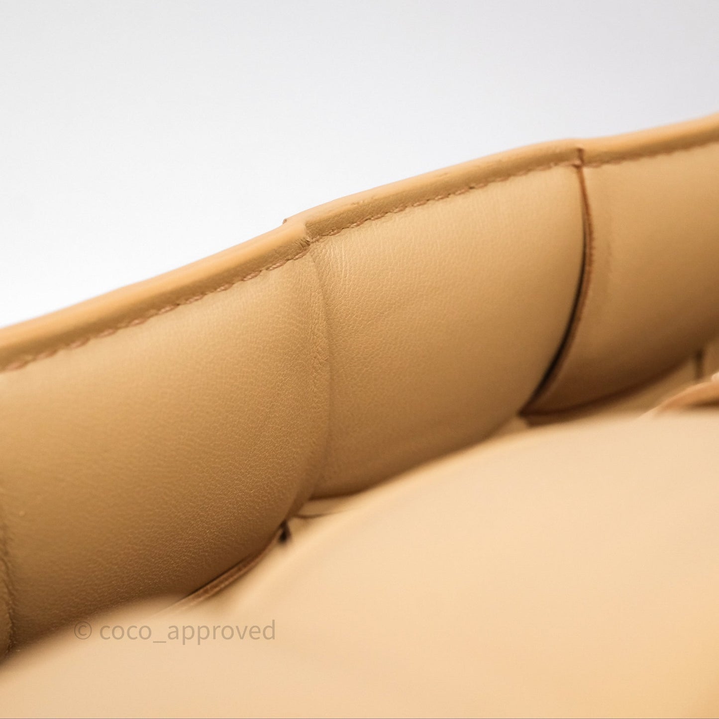 Bottega Veneta Padded Cassette Beige Lambskin
