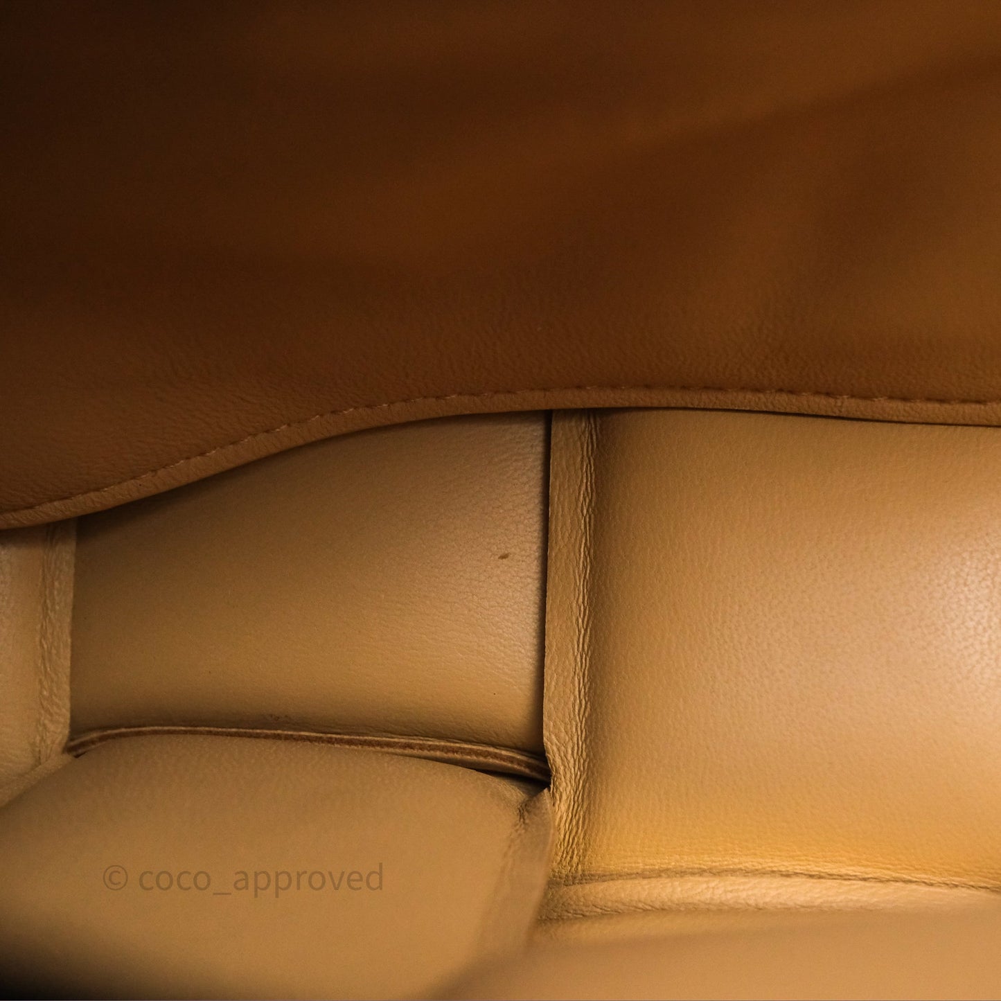 Bottega Veneta Padded Cassette Beige Lambskin