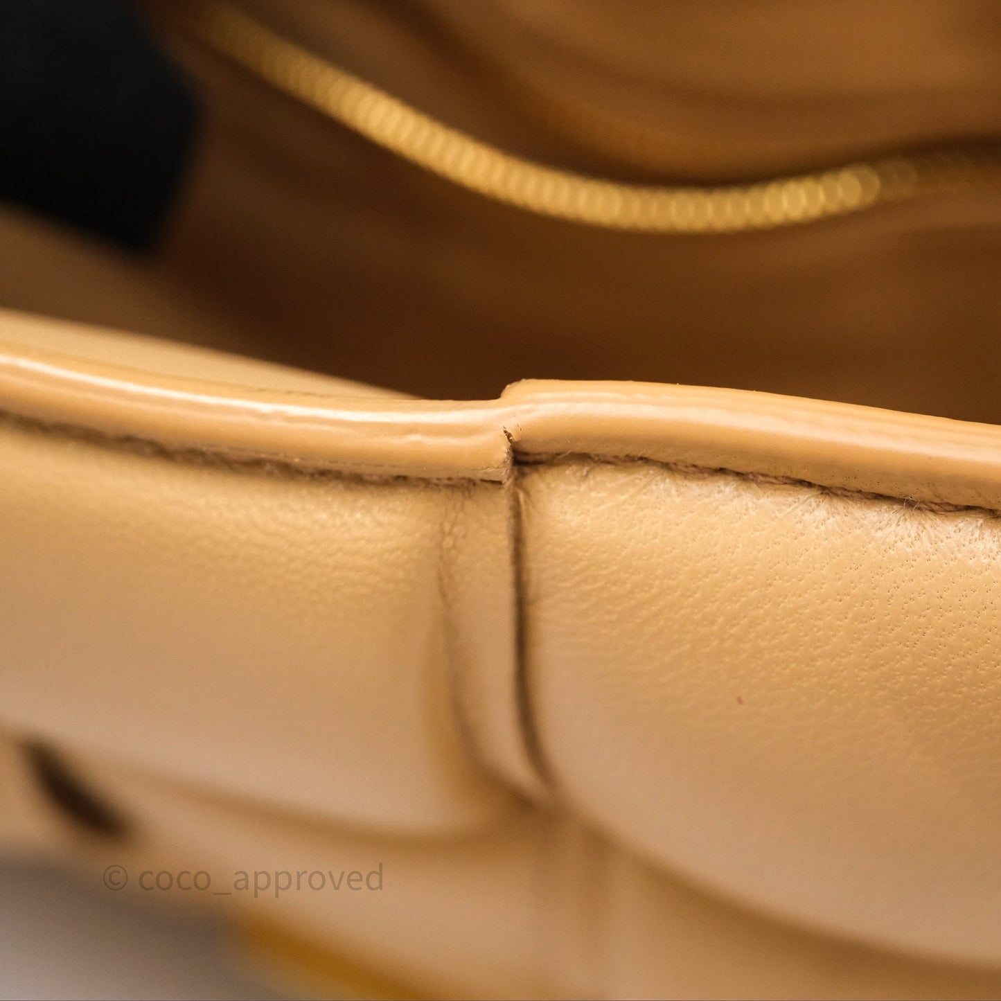 Bottega Veneta Padded Cassette Beige Lambskin