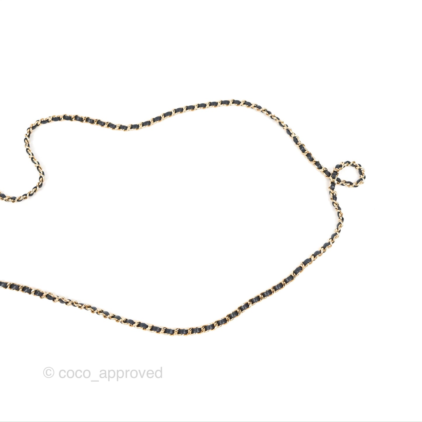 Chanel Quilted Chain Around Circle Bag Dark Navy Lambskin Gold Hardware