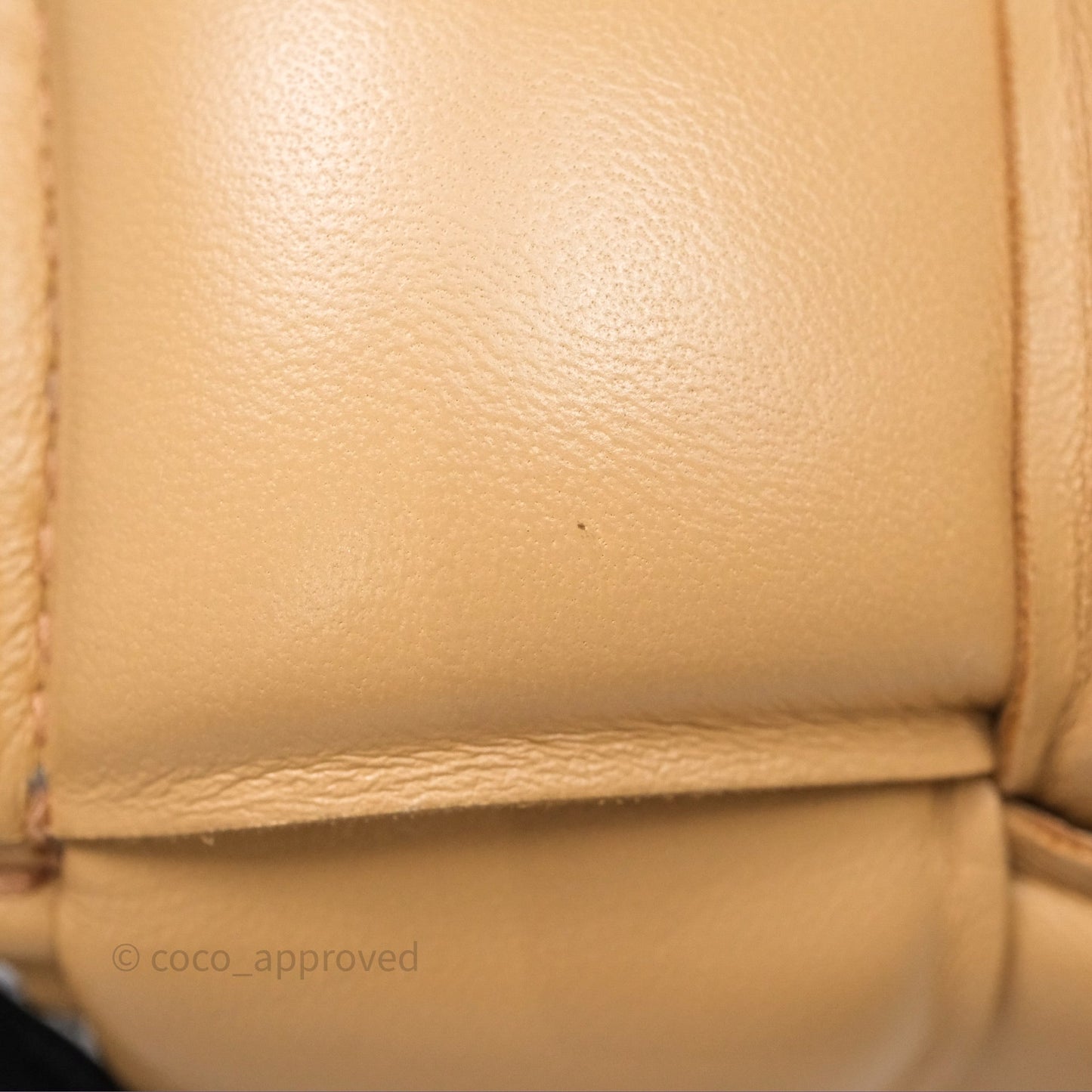 Bottega Veneta Padded Cassette Beige Lambskin