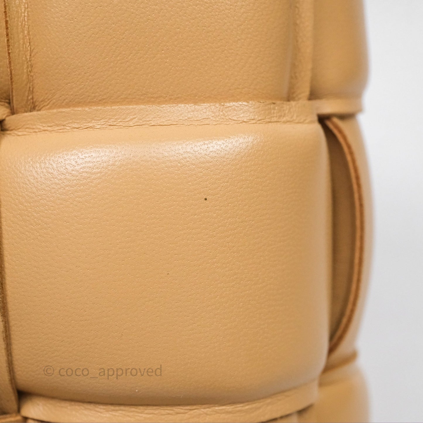 Bottega Veneta Padded Cassette Beige Lambskin