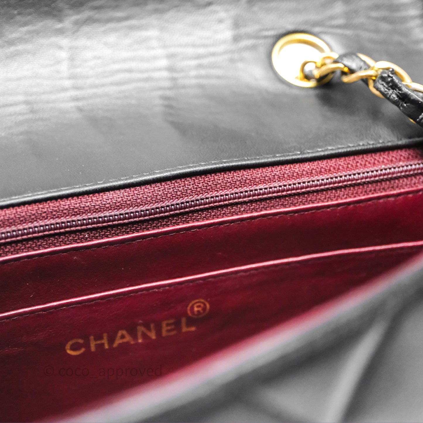 Chanel Vintage Small Diana Bag Quilted Black Lambskin 24K Gold Hardware