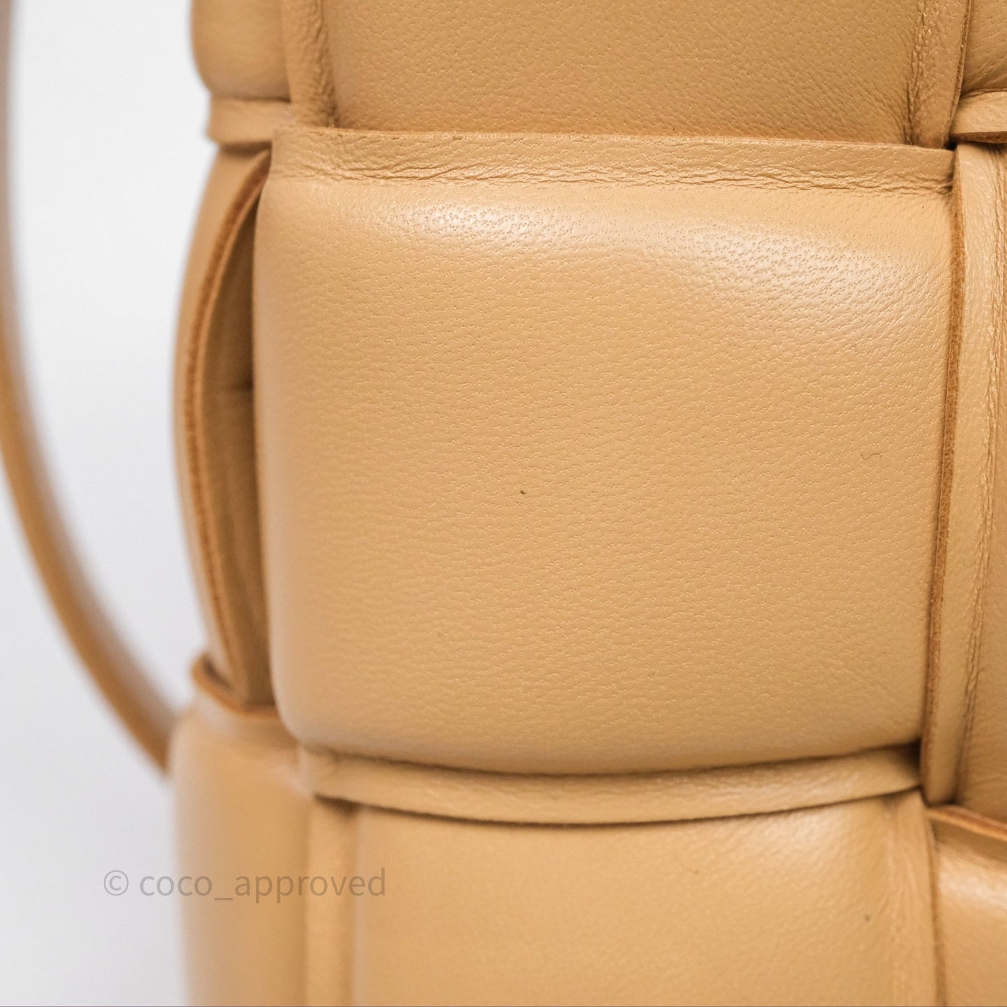 Bottega Veneta Padded Cassette Beige Lambskin