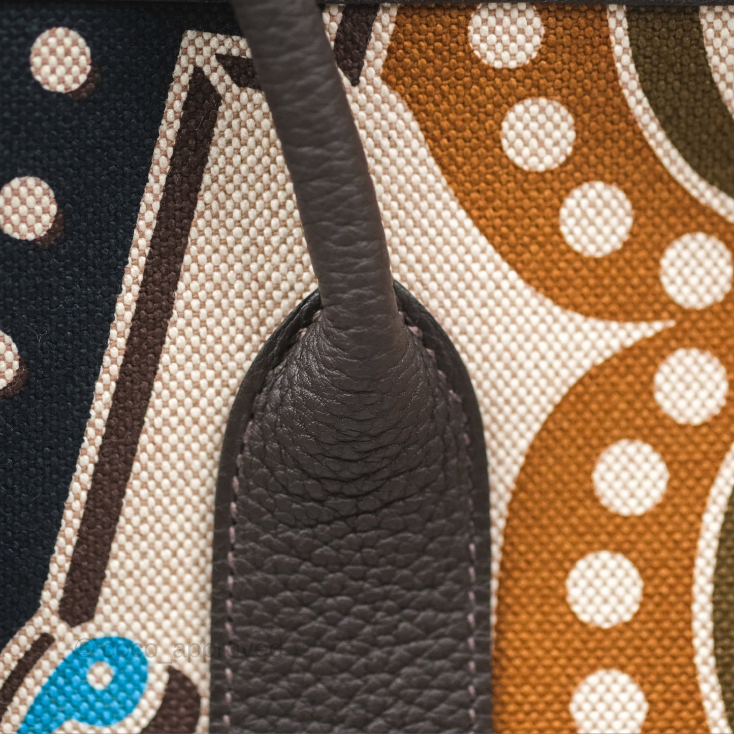 Hermès Garden Party 36 Printed H Plume Canvas/ Negonda Caramel 28/ Ecru-beige 14/ Ebene 46